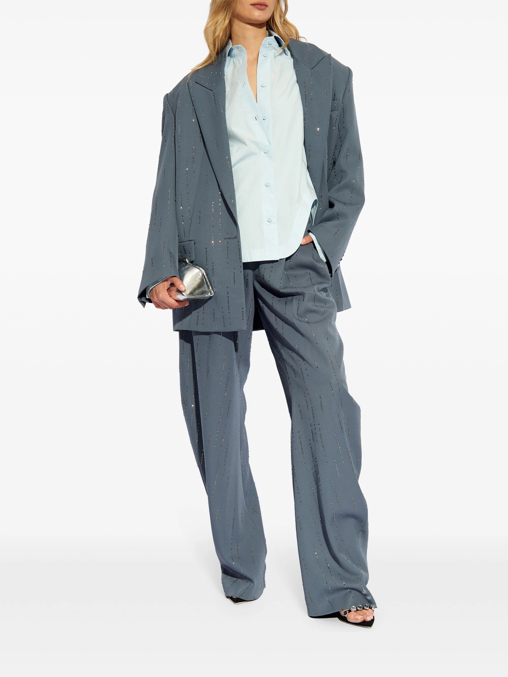 The Attico o1s22i1n1024 Eliza Shirt in Light Blue Size M / US 6-8 / IT 42-44 - 2 Thumbnail