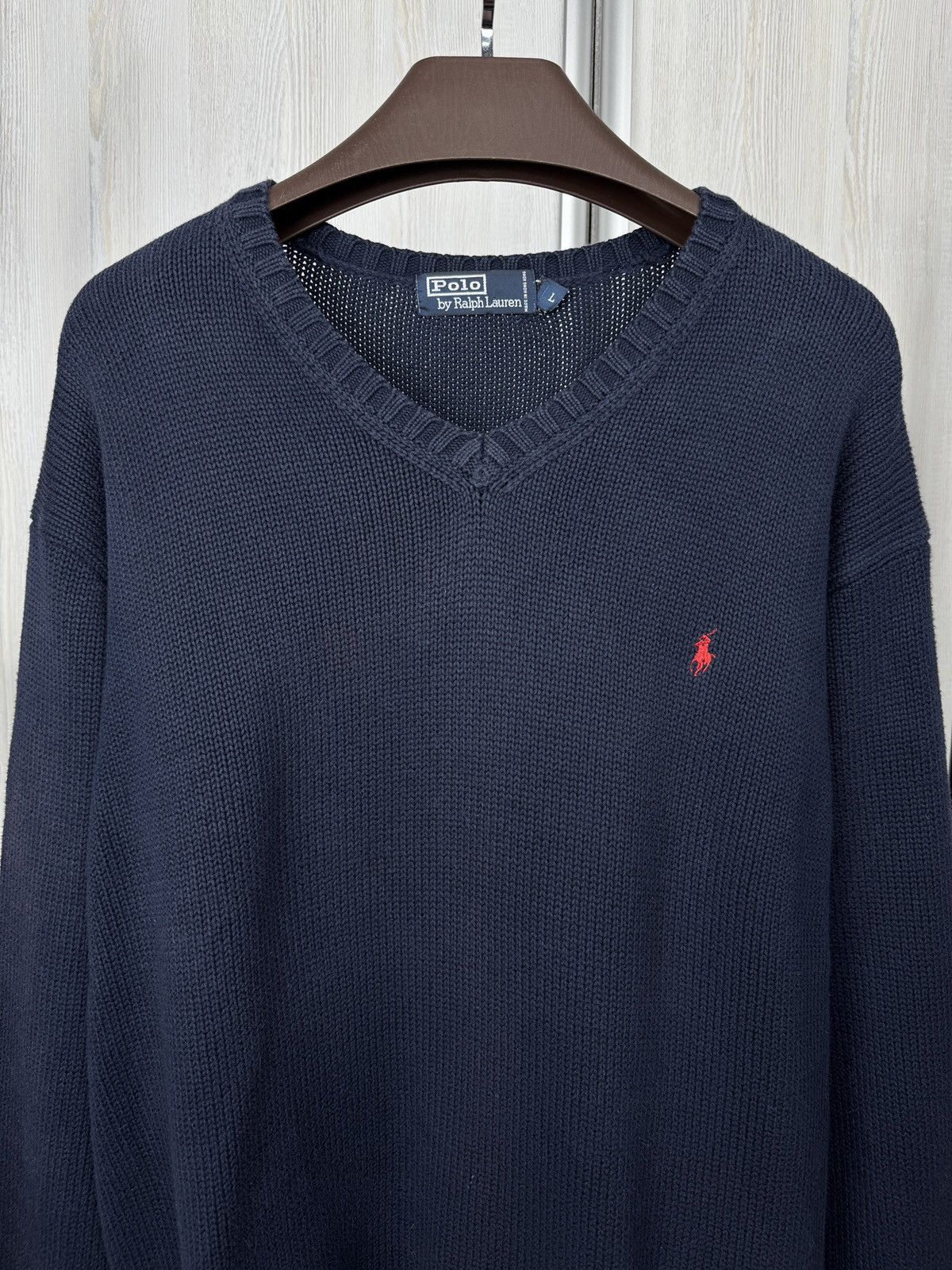 Polo Ralph Lauren Polo Ralph Lauren vintage blue knitted sweater Hong Kong Size US L / EU 52-54 / 3 - 3 Thumbnail