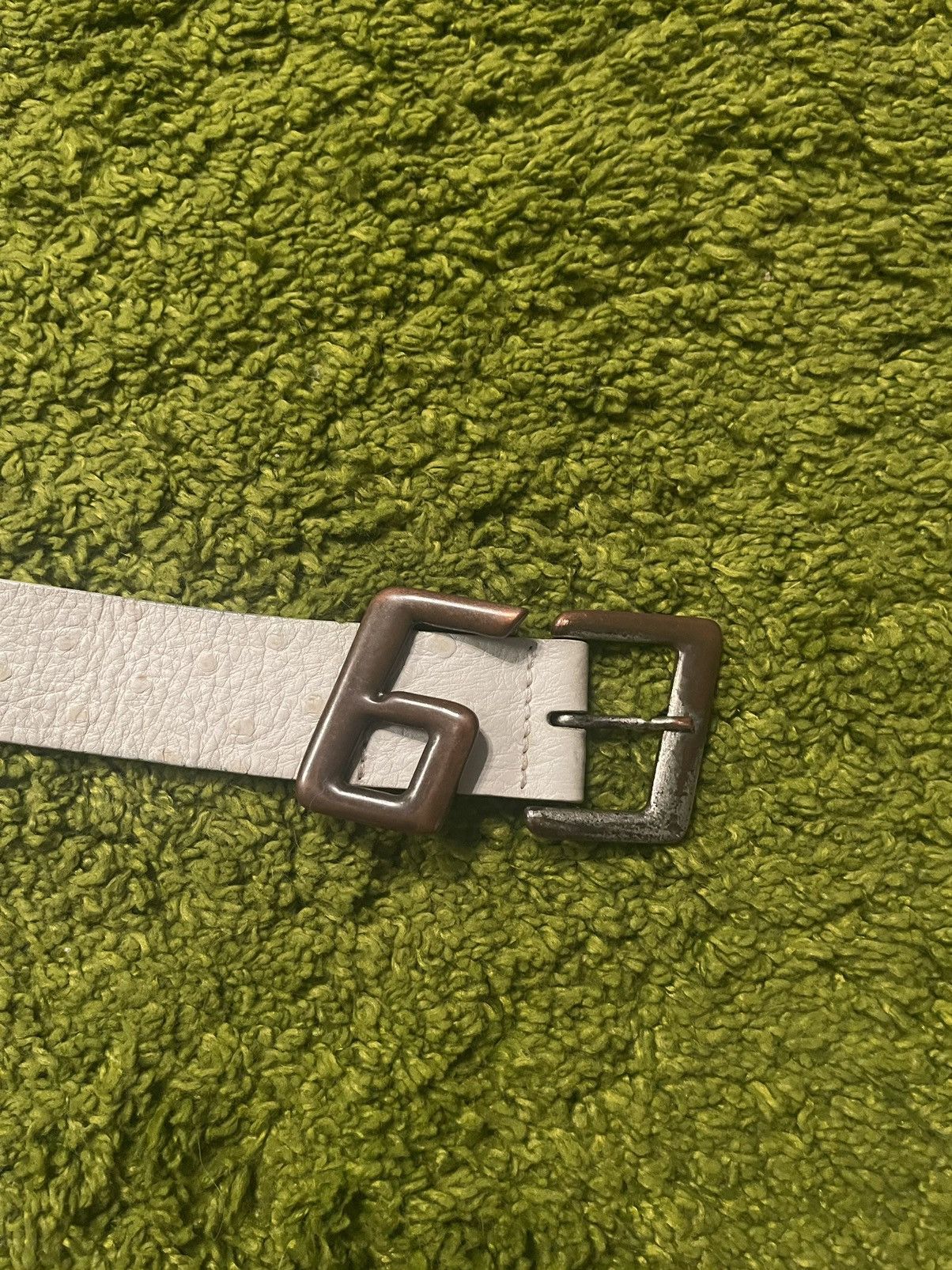 Genuine Leather × Miss Sixty × Vintage Miss Sixty 2000s vintage ostrich leather belt Size ONE SIZE - 5 Thumbnail
