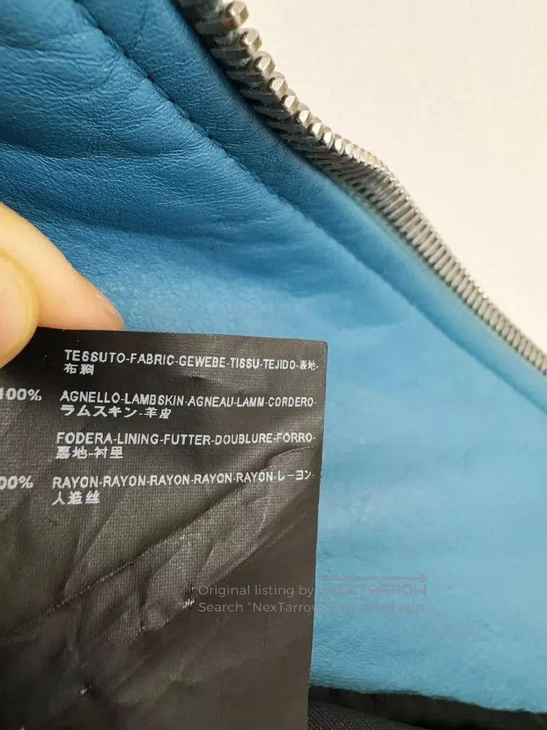 Balenciaga Balenciaga Blue Leather Moto Jacket . Size US M / EU 48-50 / 2 - 6 Thumbnail