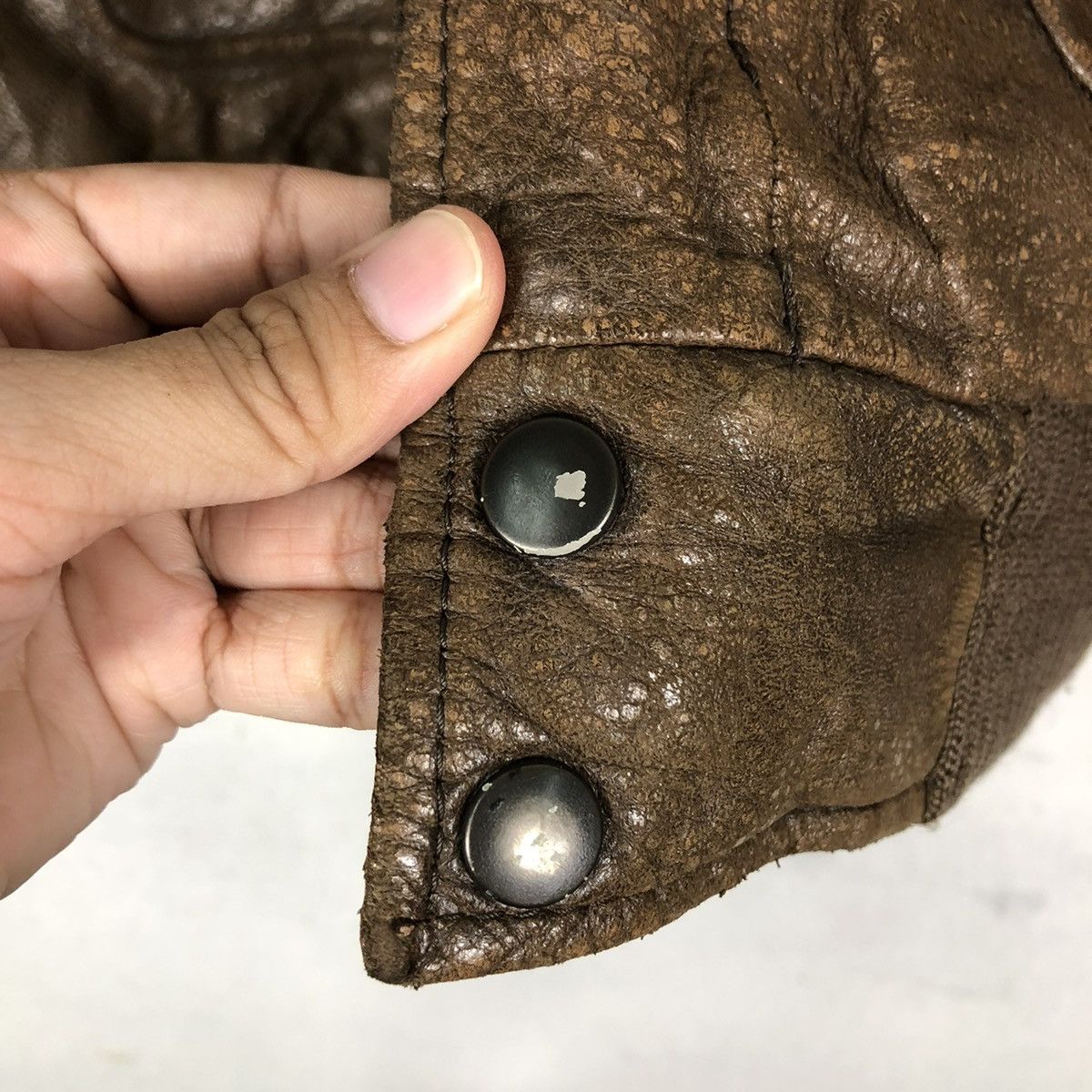 Japanese Brand 🔥VINTAGE FLY LEATHER JACKET MILITARY PIERRE BONEE USA Size US L / EU 52-54 / 3 - 16 Thumbnail