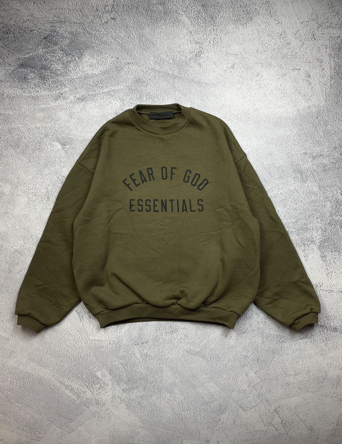 Fear of God Essentials Fear of God Olive Crewneck 1977 Sweatshirt M Size US M / EU 48-50 / 2 - 1 Thumbnail