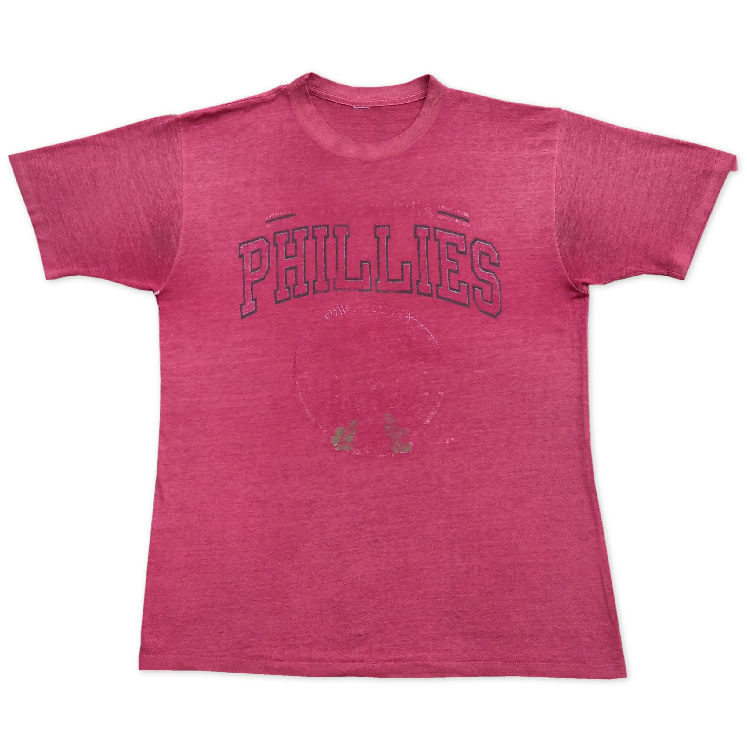 4GSELLER Vintage 80's Thrashed PHILLIES T-Shirt Size US XL / EU 56 / 4 - 1 Thumbnail