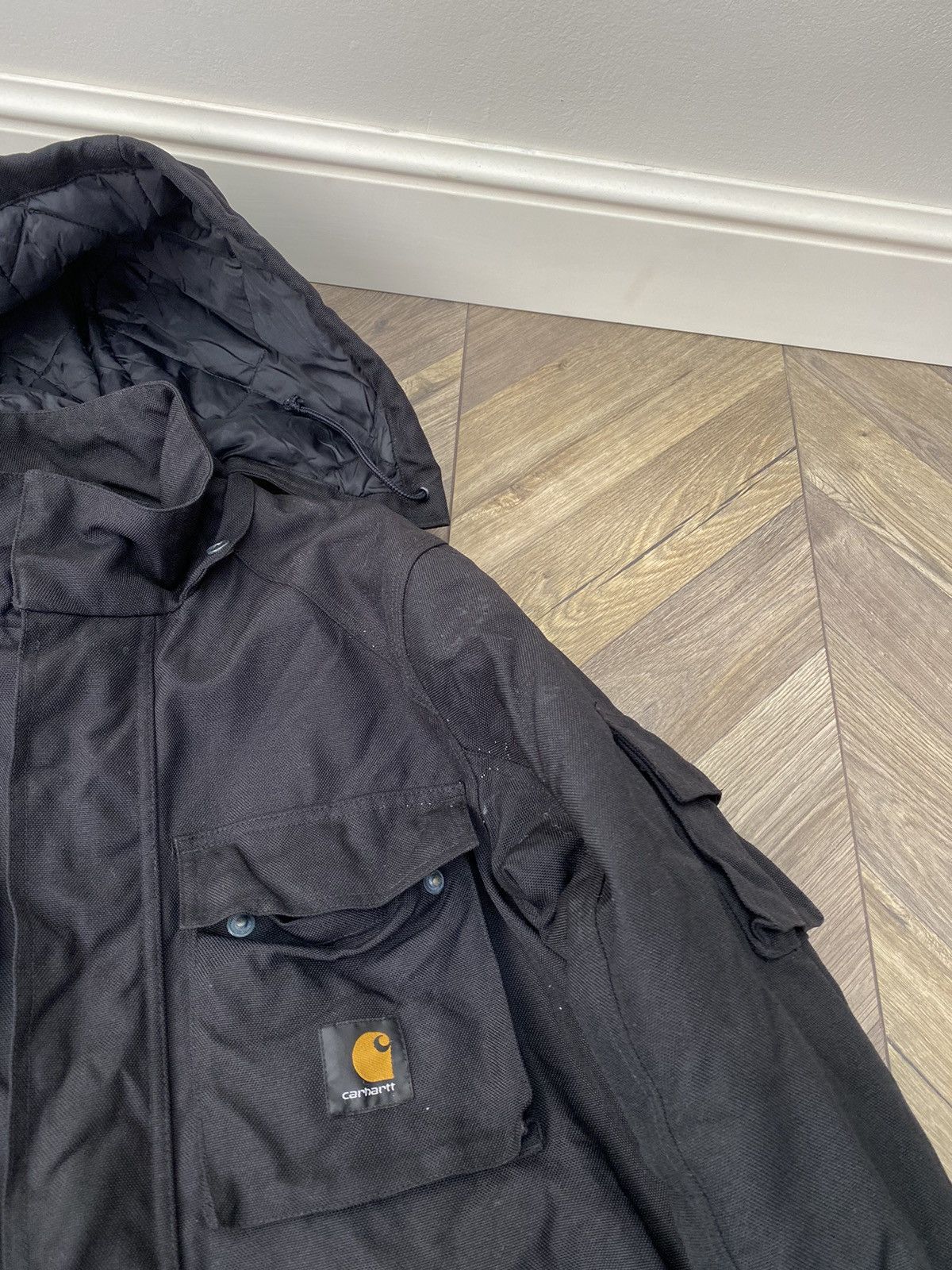 Carhartt × Vintage Vintage Carhartt Motorcycle Black Jacket Size US S / EU 44-46 / 1 - 5 Thumbnail