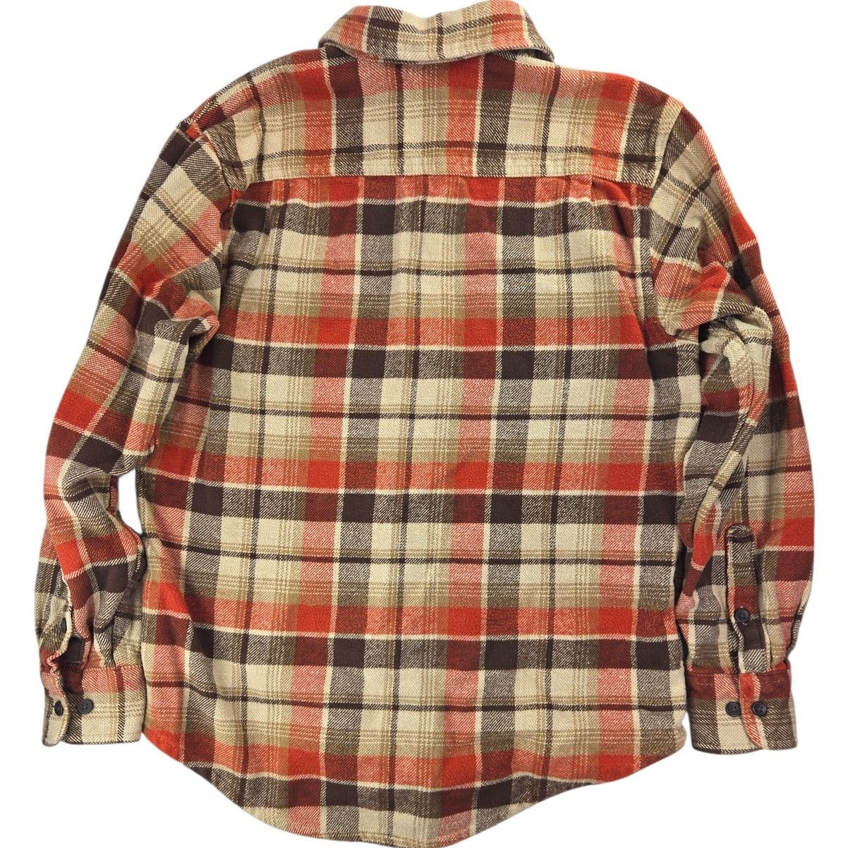 Timberland Timberland | Button Up Orange/Brown/Cream Flannel | Medium Size US M / EU 48-50 / 2 - 5 Thumbnail