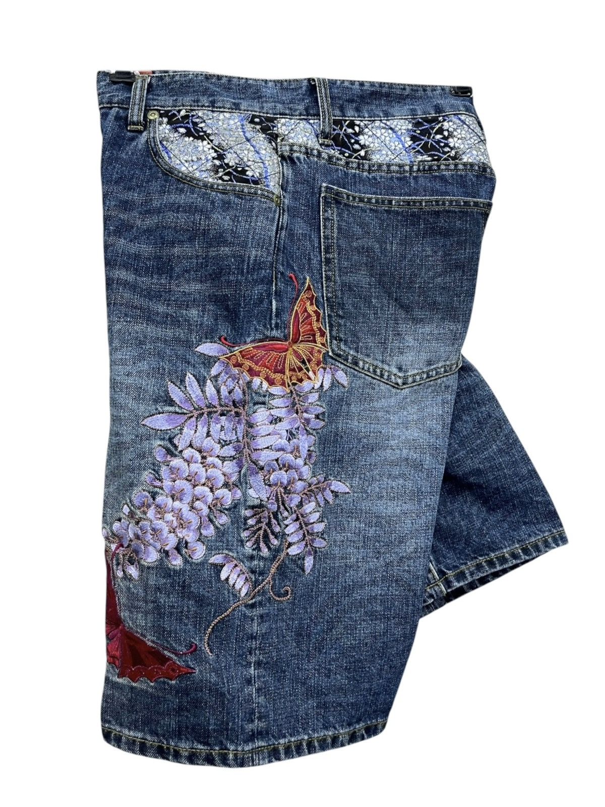 Other 🔥Vintage KARAKURI TAMASHI Butterfly Ambroidered Tattoo Wear Size US 30 / EU 46 - 2 Thumbnail