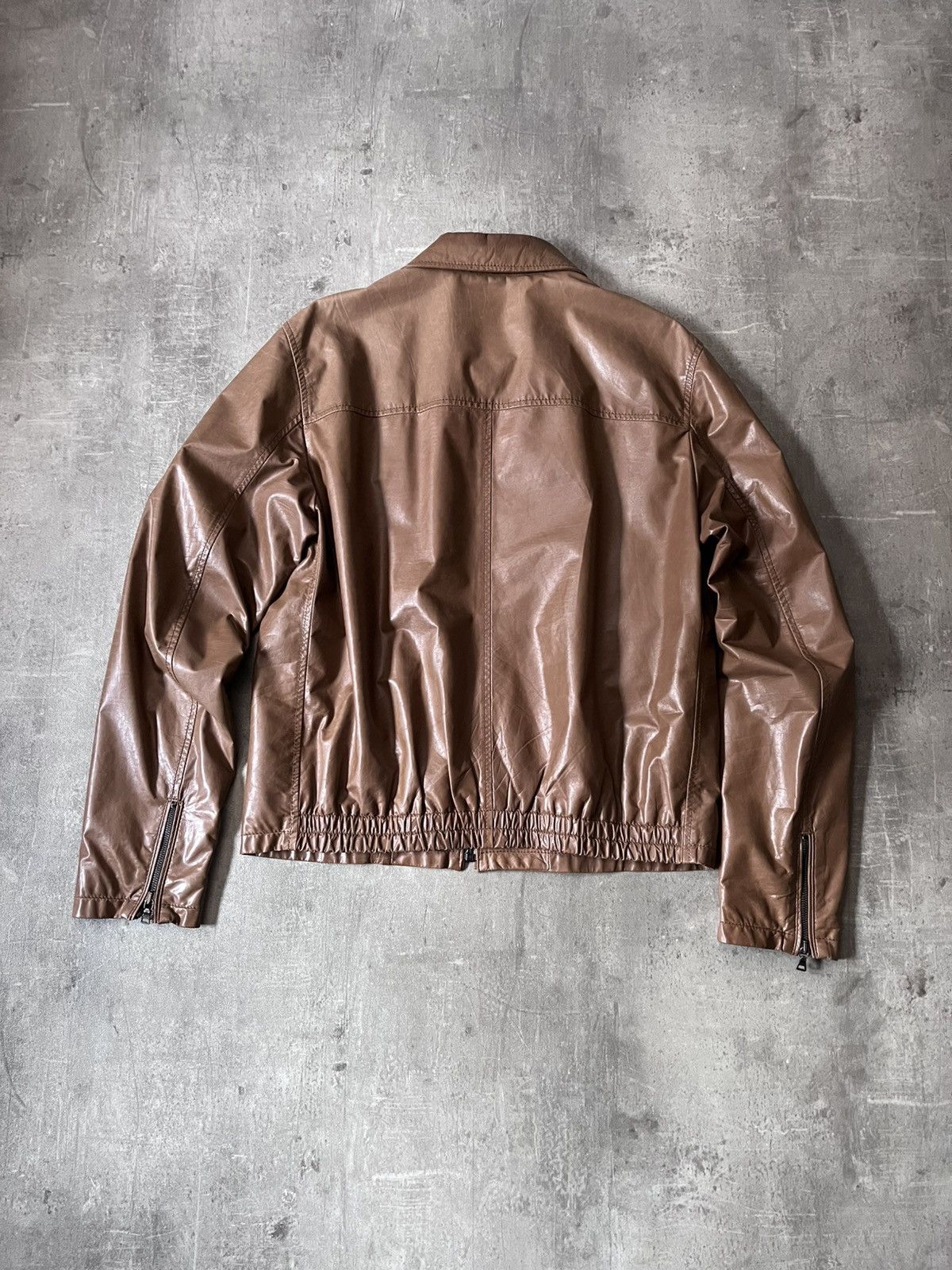 Prada Prada S/S 2006 brown soft lamb leather bomber jacket Size US L / EU 52-54 / 3 - 9 Thumbnail