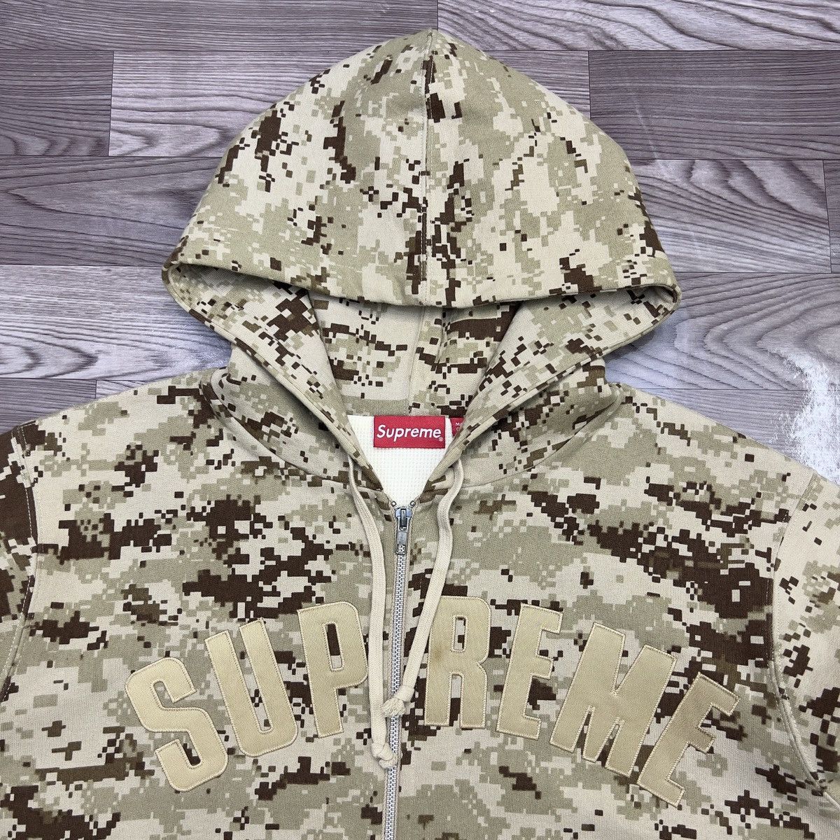 Supreme Supreme Arc Logo Thermal Zip Up Hooded Sweatshirt Size US L / EU 52-54 / 3 - 5 Thumbnail