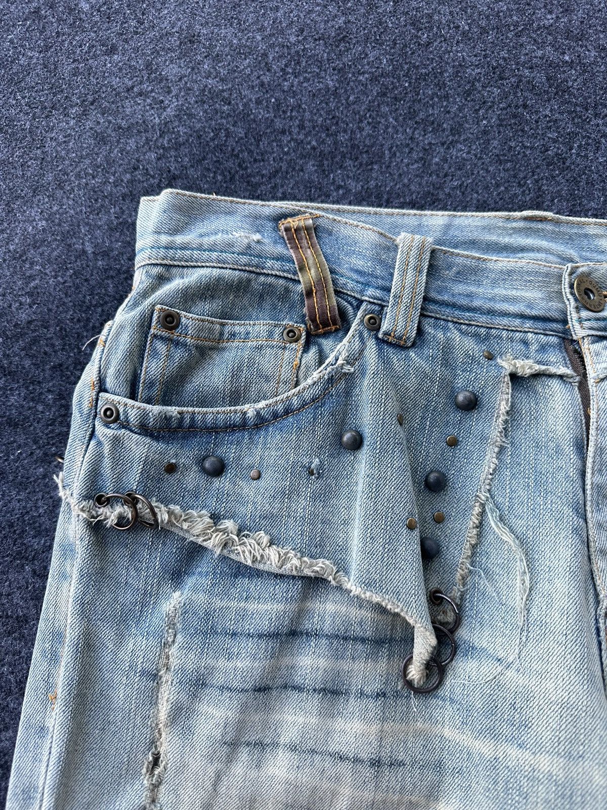 PPFM Vintage Gumu International Distressed Denim 32x33 D171 Size US 32 / EU 48 - 6 Thumbnail