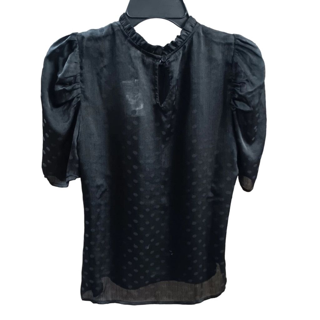 Other NWT Pleione Sheer Black Polkadot Puff Sleeve Blouse Size S / US 4 / IT 40 - 2 Thumbnail