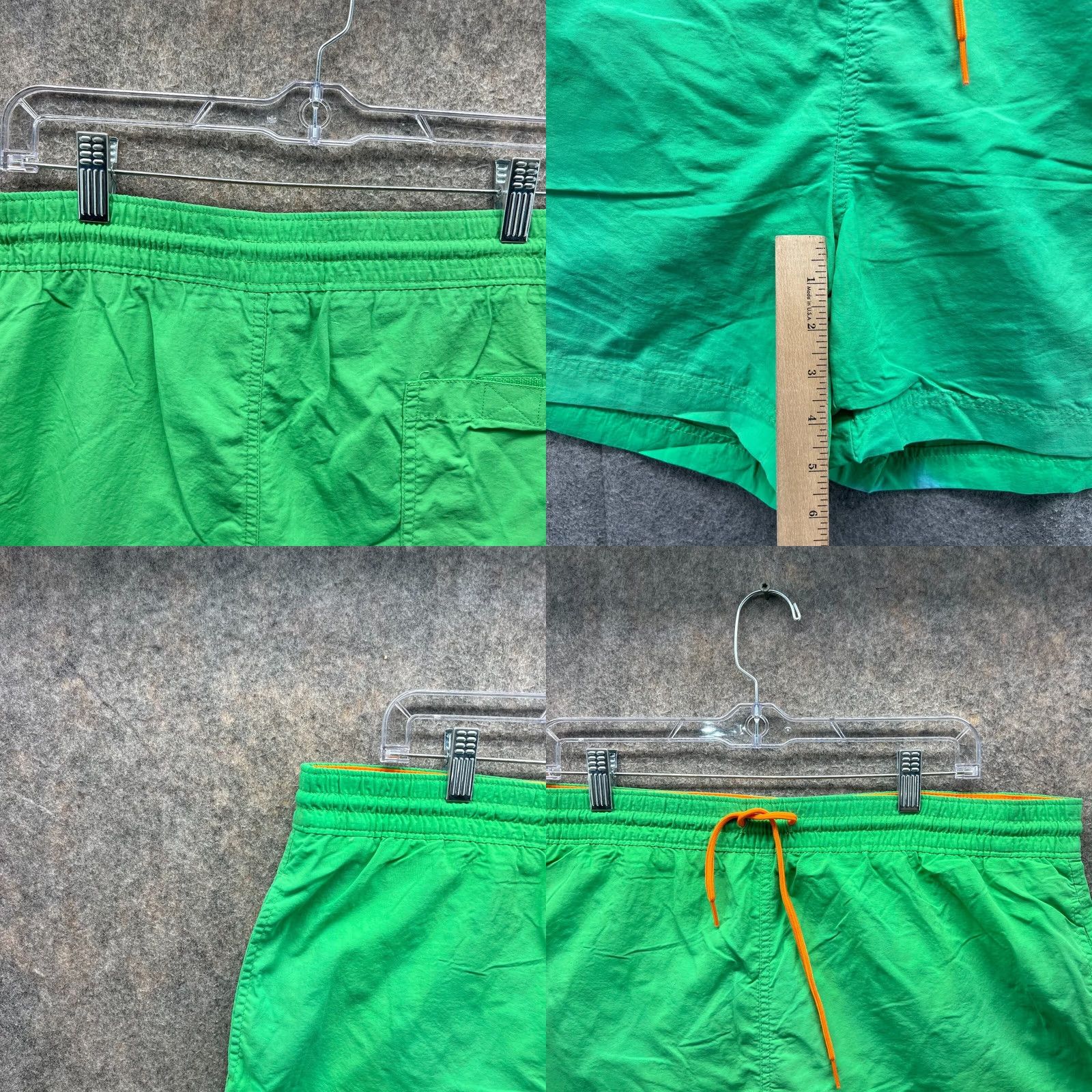 Polo Ralph Lauren VINTAGE Polo Ralph Lauren Board Shorts Mens Large Green Nylon Lined Swim Bottoms Size US 33 - 8 Thumbnail