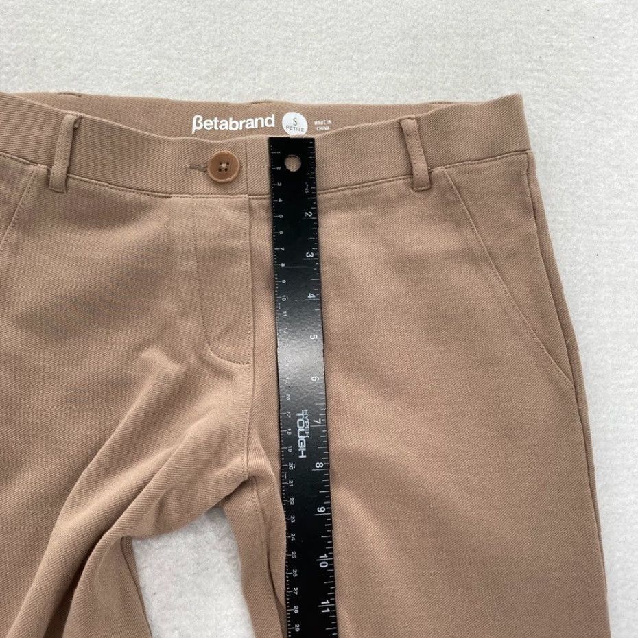 Vintage Betabrand Dress Pants Women's PS Brown Stretch Knit Pull On Casual Career Pants Size 26" / US 2 / IT 38 - 7 Thumbnail