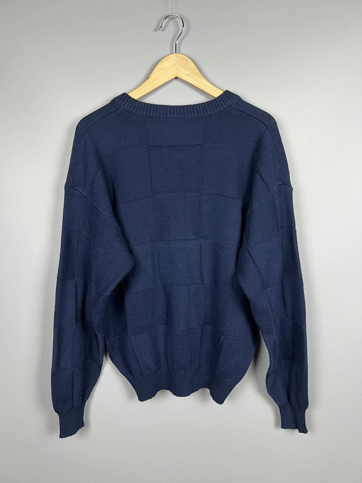 Lacoste M-L Lacoste v-neck vintage knit sweater geometric print Rare Size US M / EU 48-50 / 2 - 5 Thumbnail