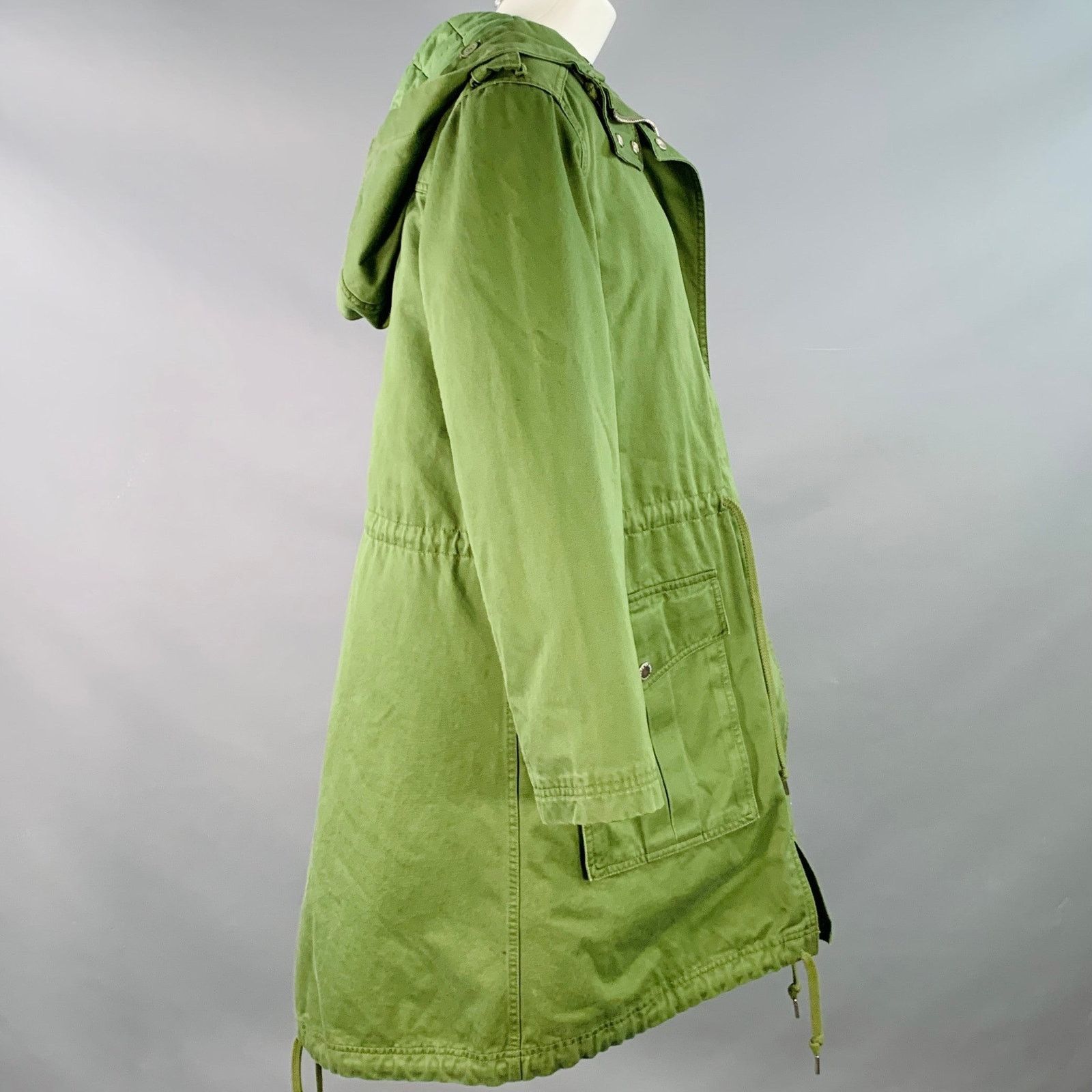 Marc by Marc Jacobs Size M Green Cotton Quilted Lining Hooded Zip Up Coat Size M / US 6-8 / IT 42-44 - 2 Thumbnail