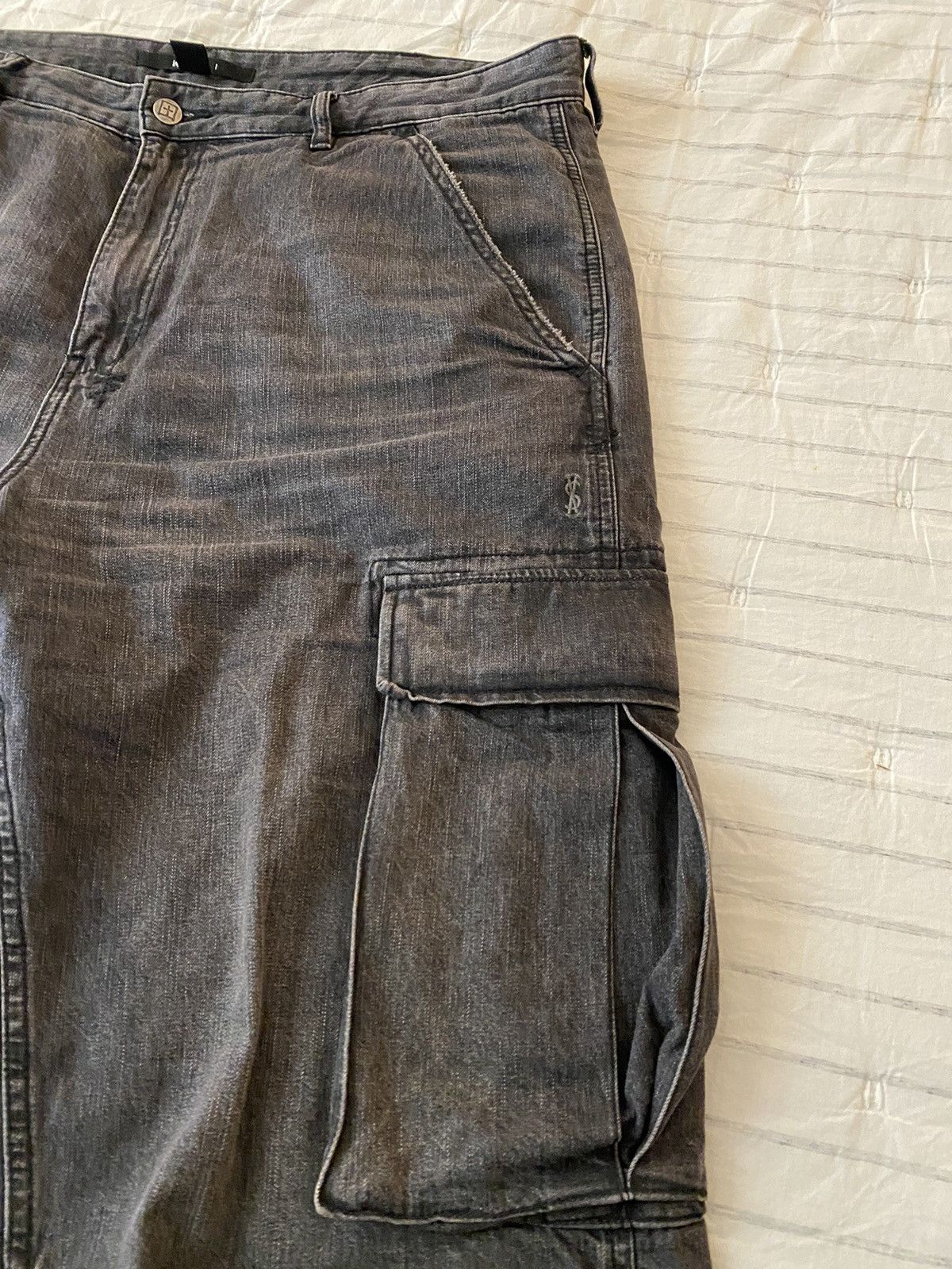 Ksubi Ksubi Riot Denim Cargo Pants Faded Black Sz38 Size US 38 / EU 54 - 8 Thumbnail