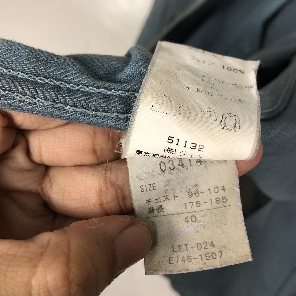 Japanese Brand 🔥Vtg Long Jacket Denim Union Made Lee USA Size US M / EU 48-50 / 2 - 18 Thumbnail