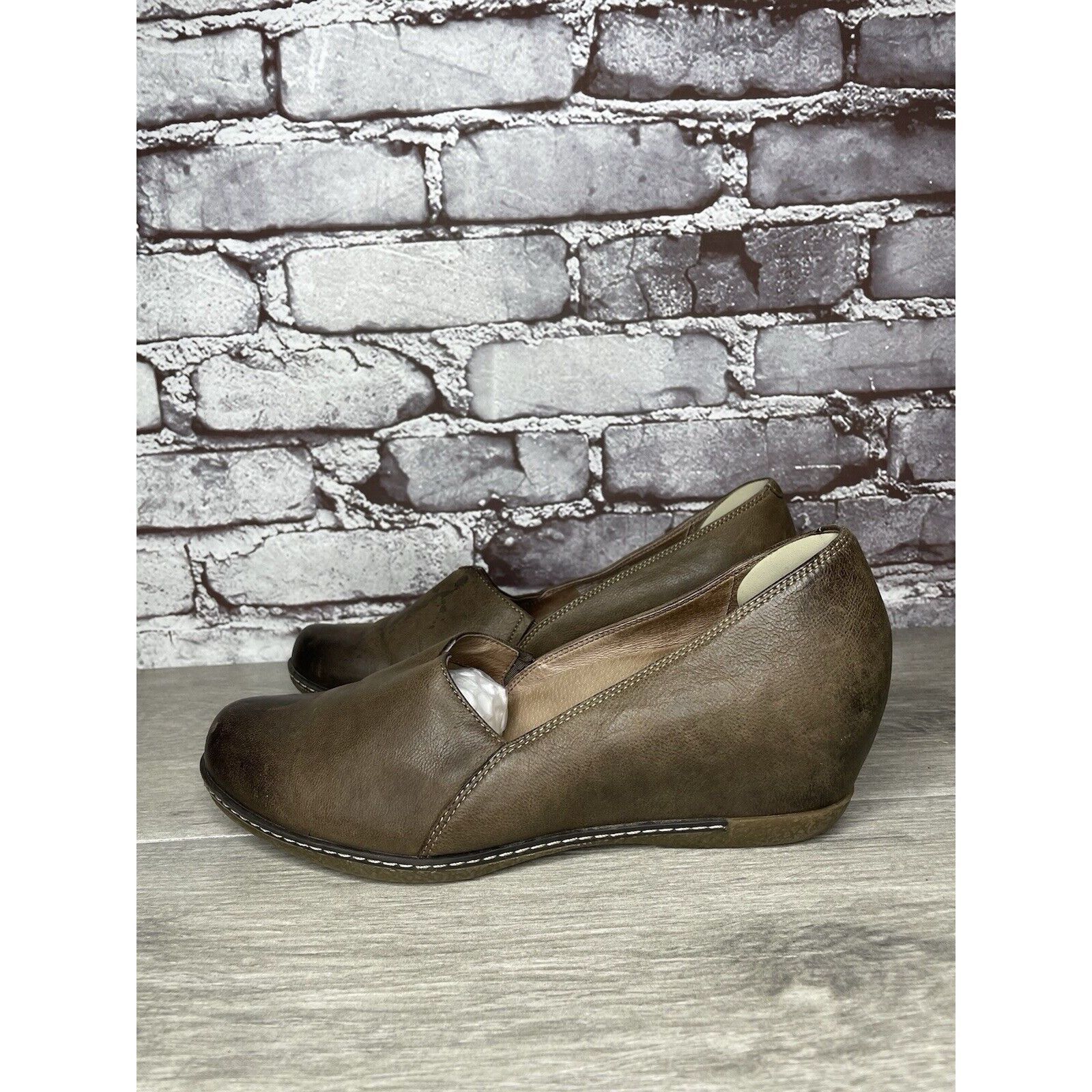 Other Dansko Brown Leather Comfort Casual Slip On Wedge Shoes Wome Size US 9 / IT 39 - 7 Thumbnail