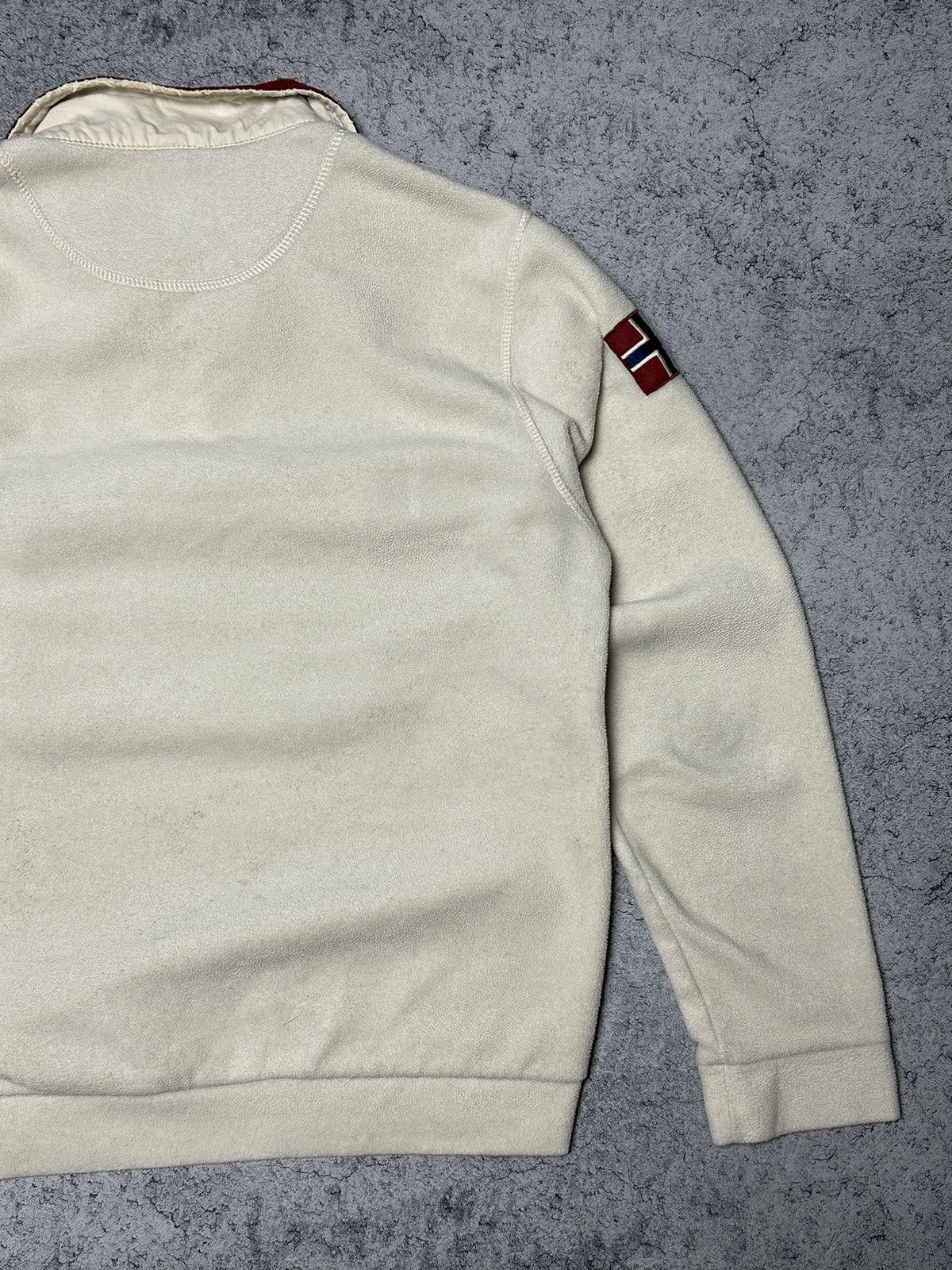 Napapijri × Vintage Vintage Napapijri Big Logo Fleece Anorak Size M / US 6-8 / IT 42-44 - 9 Thumbnail