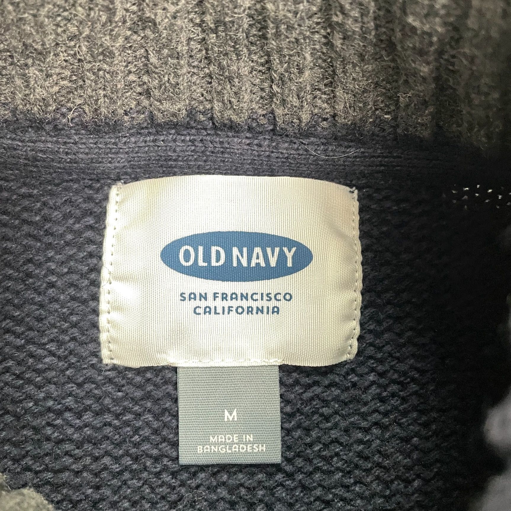 Old Navy Old Navy Sweater Mens Medium Navy 1/4 Zip Mock Neck Knit Pullover Size US M / EU 48-50 / 2 - 6 Thumbnail