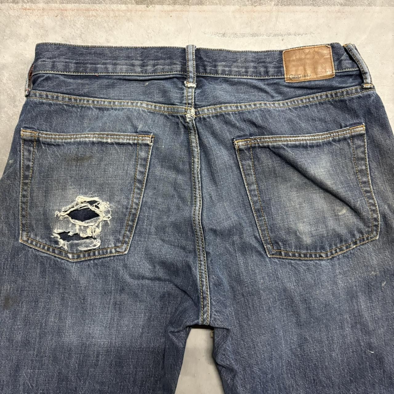 Gap Crazy Vintage Y2K/2000s Baggy Gap Relaxed Streetwear Dark Wash Denim Jeans! Size US 32 / EU 48 - 7 Thumbnail