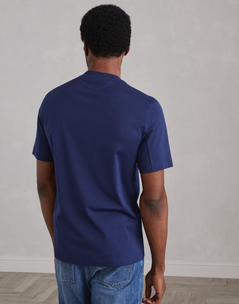 Brunello Cucinelli o1w1db10825 T-Shirt in Blue Size US L / EU 52-54 / 3 - 3 Thumbnail