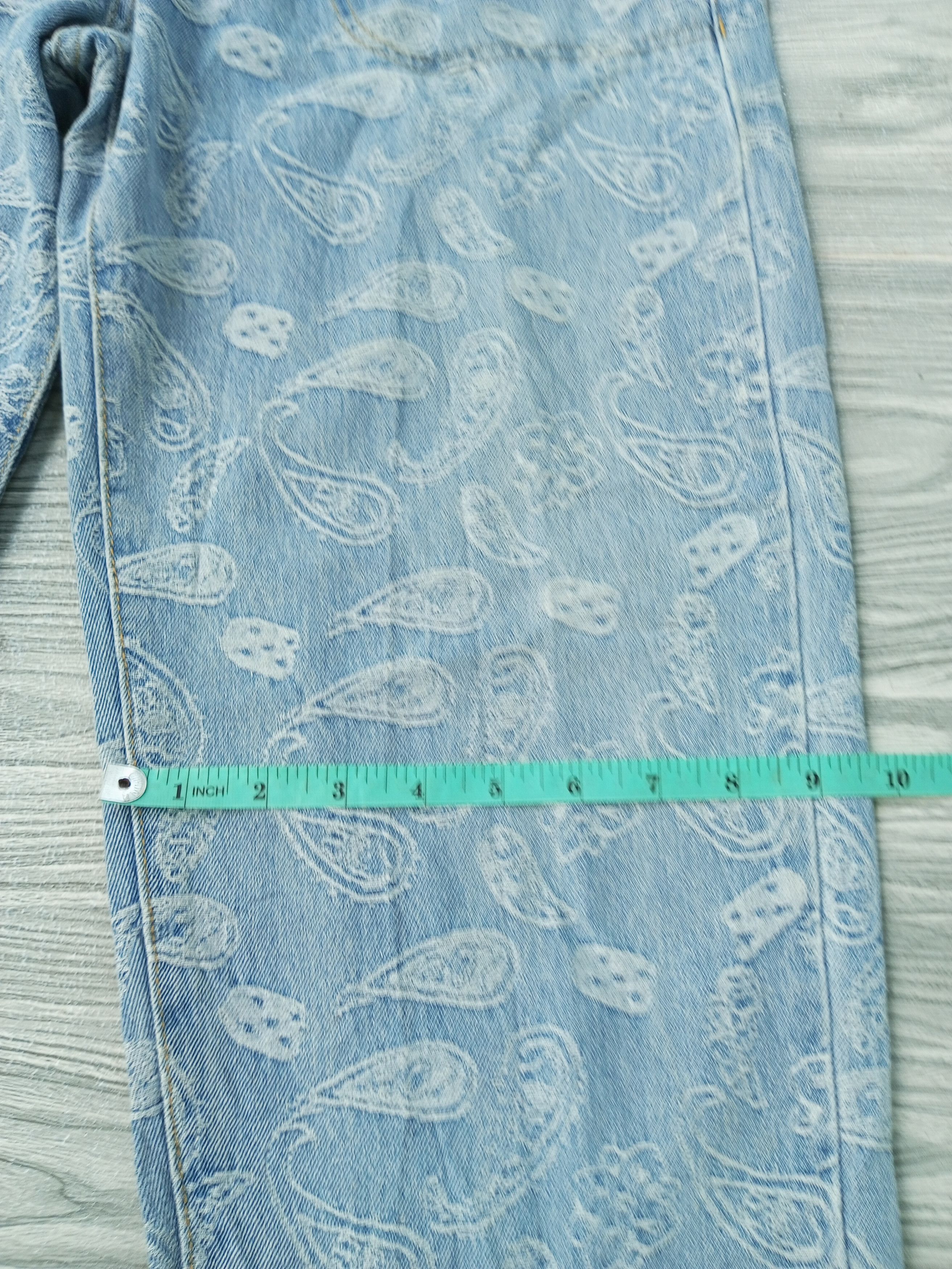 Japanese Brand Baggy Paisley denim manace style Size US 34 / EU 50 - 9 Thumbnail