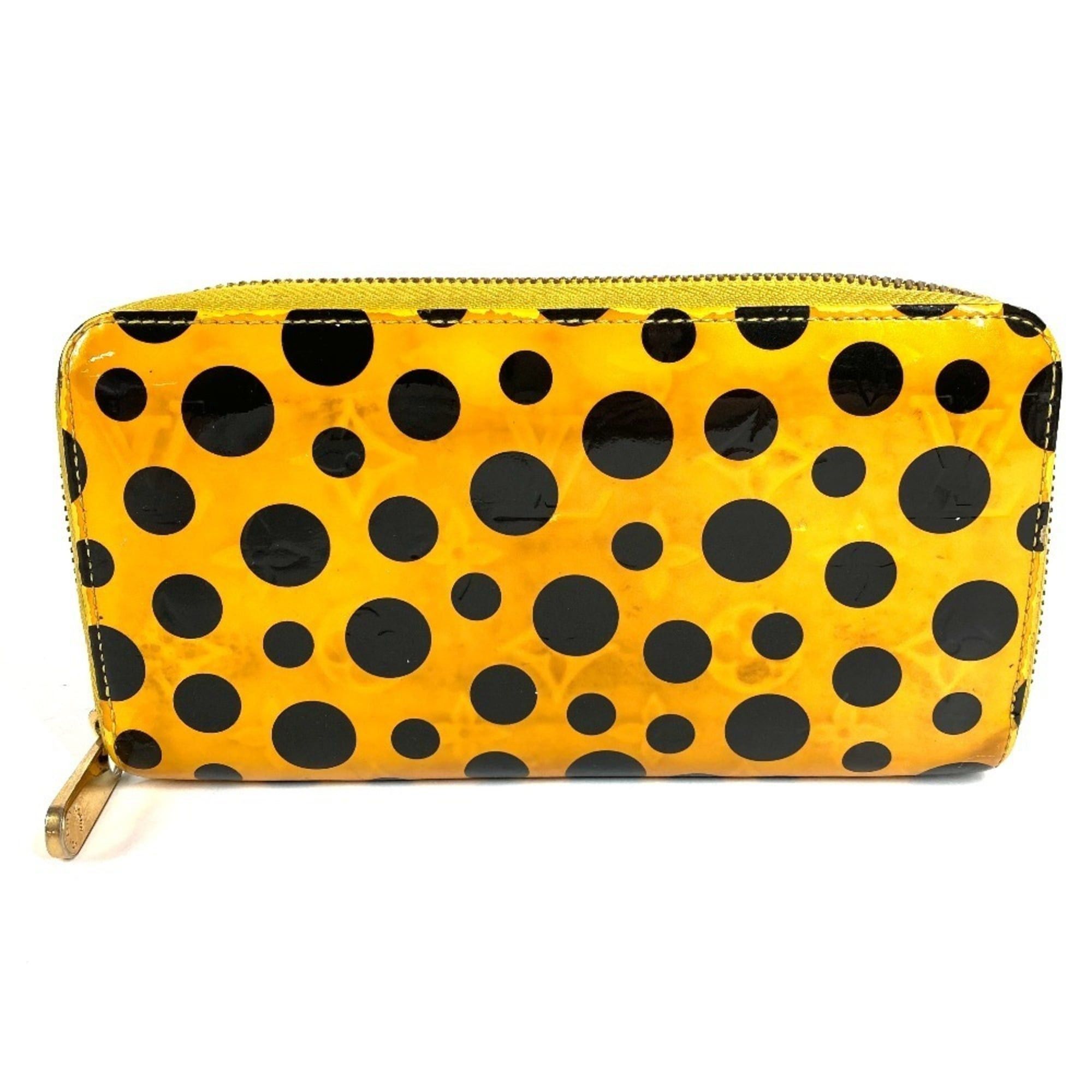 Louis Vuitton LOUIS VUITTON M91571 Dot Infinity Yayoi Kusama Polka Zippy Wallet, Long Wallet with Round Zipper, Patent Leather, Women's, Yellow Size ONE SIZE - 1 Thumbnail