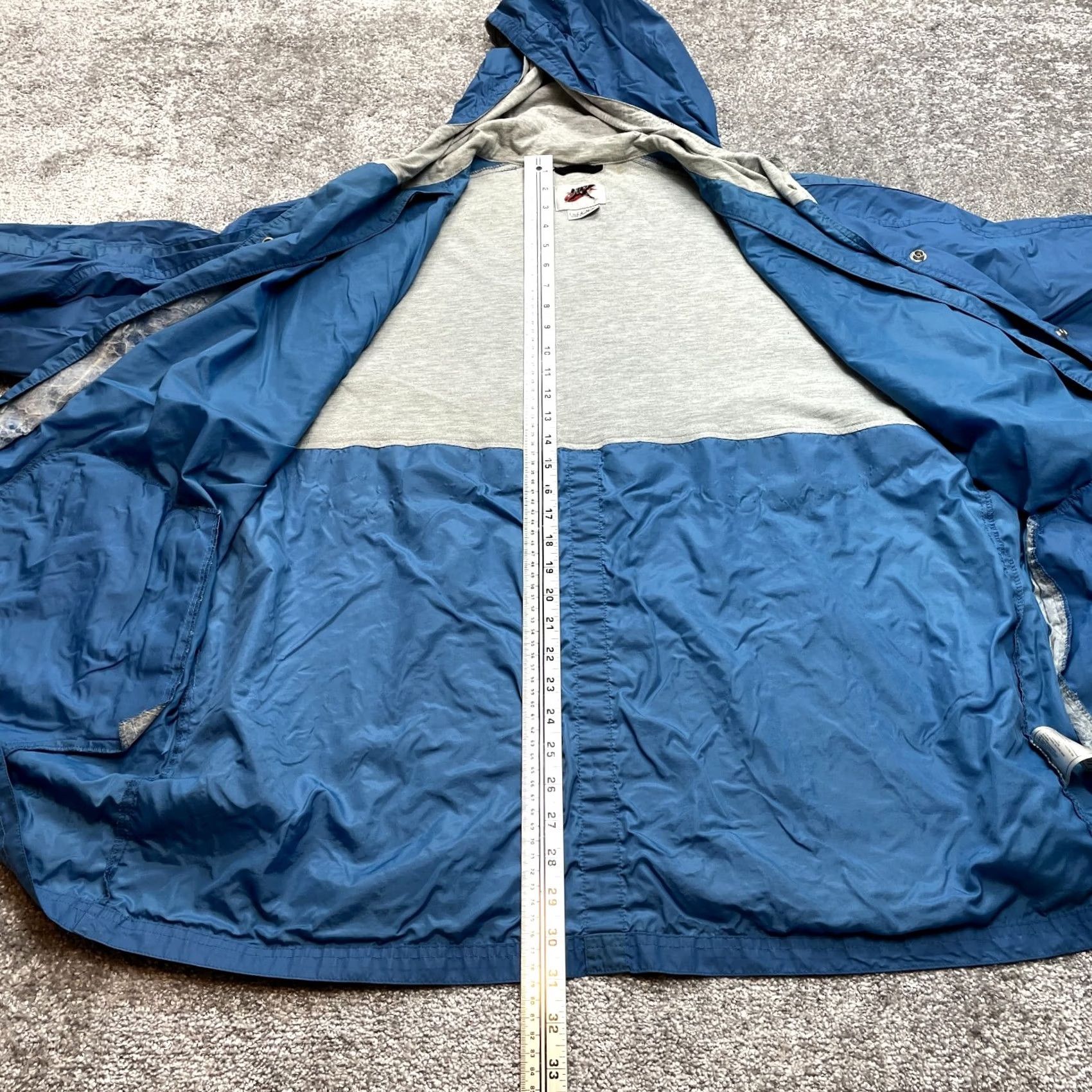 Nike Nike Rain Coat Jacket Womens XL Blue Hooded Snap Button Windbreaker Pocket Size XL / US 12-14 / IT 48-50 - 2 Thumbnail