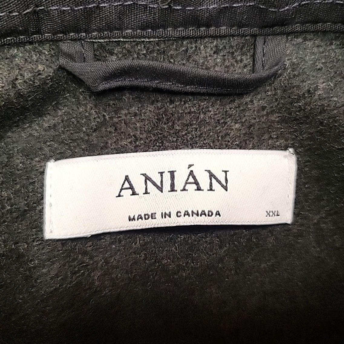 Olive VINTAGE Anian Shirt Womens 2XL Olive Wool Melton Made in Canada Button-Up Long Sleeve Size XXL / US 16-18 / IT 52-54 - 5 Thumbnail