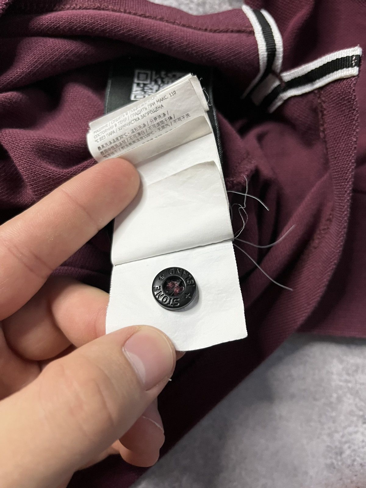 Stone Island Stone Island Long Sleeve Polo Patch Program Burgundy Men’s S Size US S / EU 44-46 / 1 - 14 Thumbnail