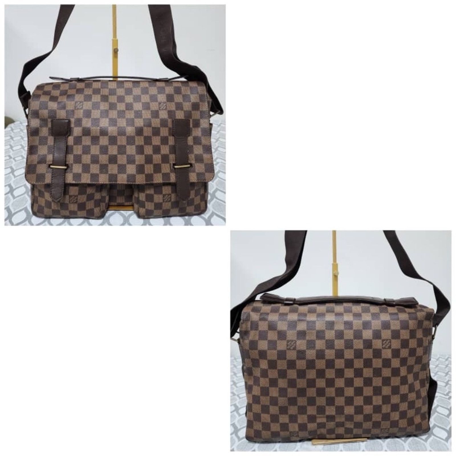 Louis Vuitton Auth LOUIS VUITTON Damier Ebene Broadway Messenger Bag Brown Size ONE SIZE - 5 Thumbnail