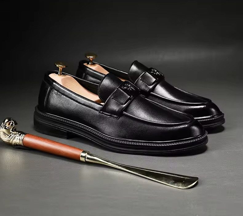 Designer × Other Casual Real Leather Genuine Solid Slip On Loafers Size US 11 / EU 44 - 3 Thumbnail