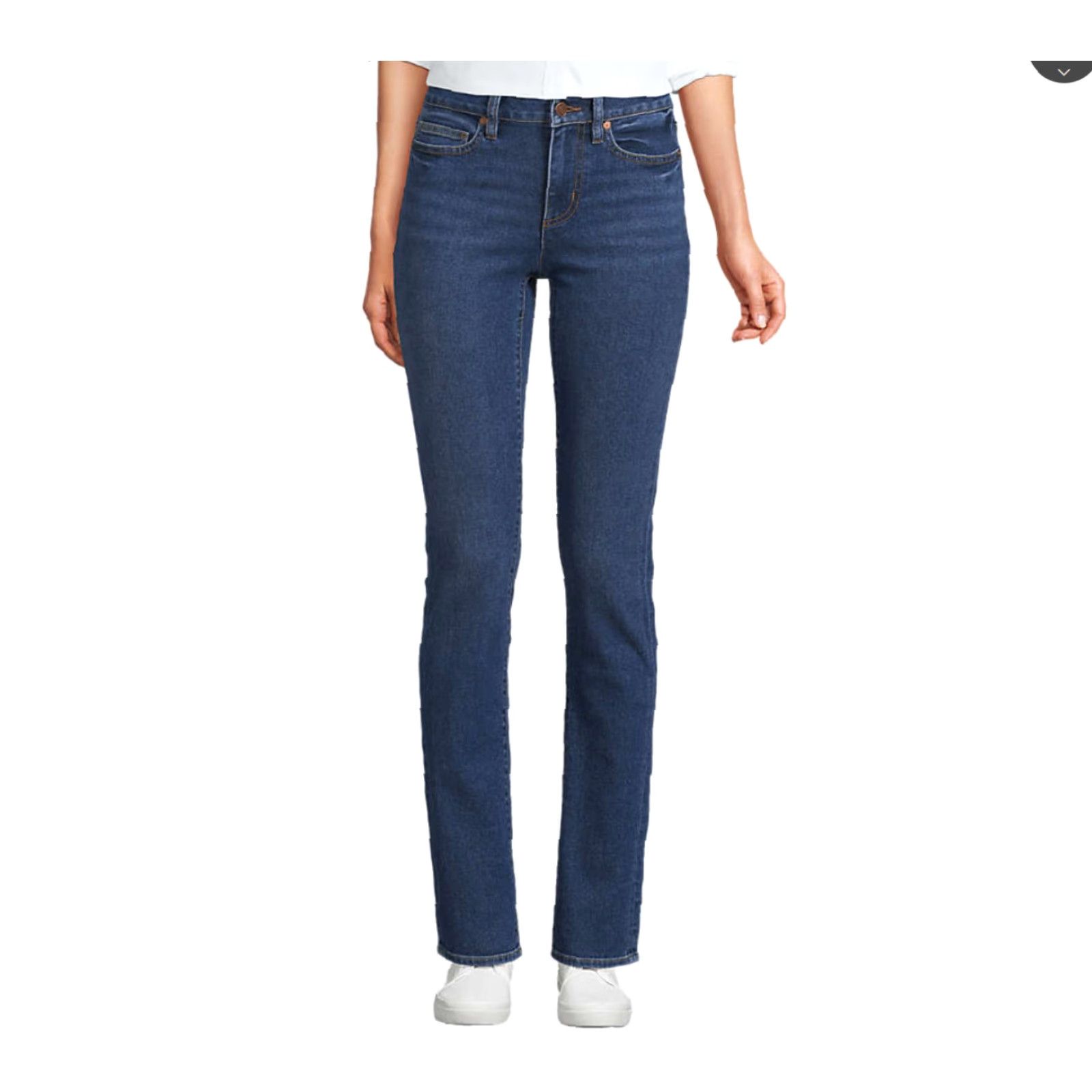 Lands' End Lands' End Womens Recover Mid Rise Straight Leg Jeans-Size 4 Blue Size 27" / US 4 / IT 40 - 2 Thumbnail