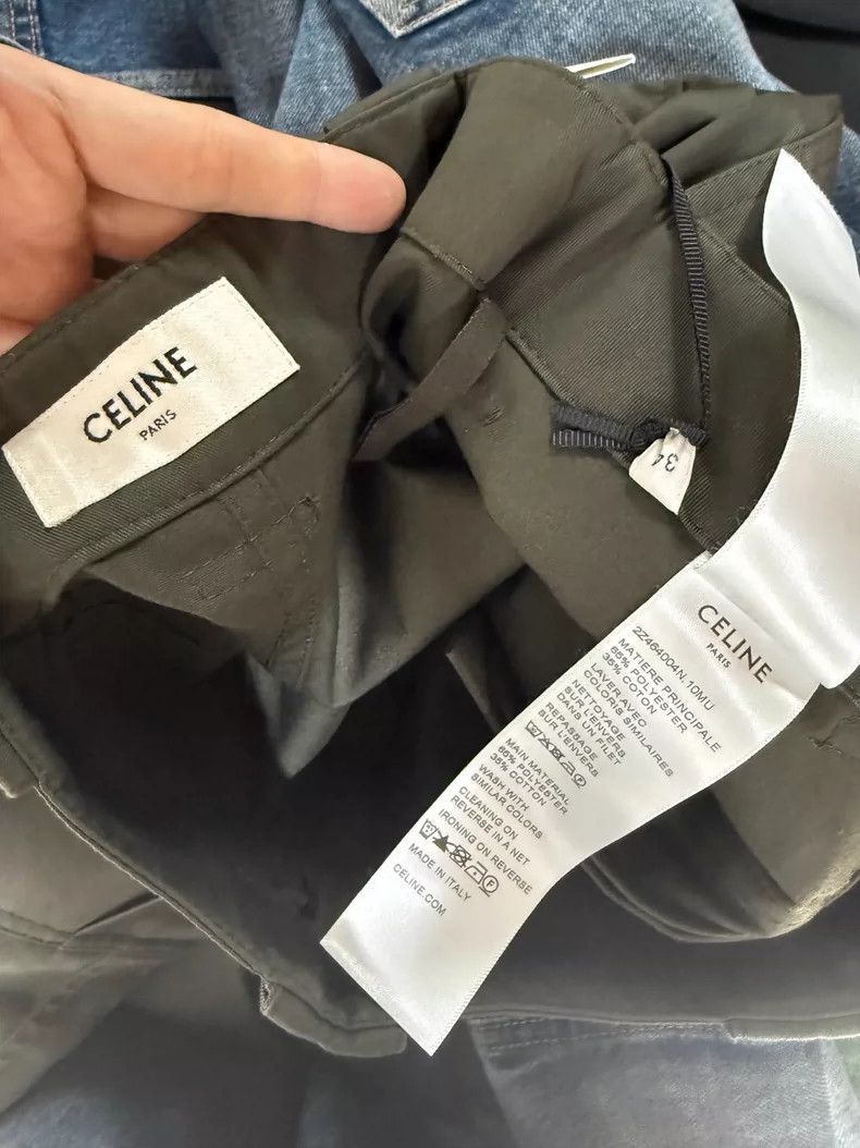 Celine Celine Green Utility Pants with Gold Button Size 32" / US 10 / IT 46 - 5 Thumbnail