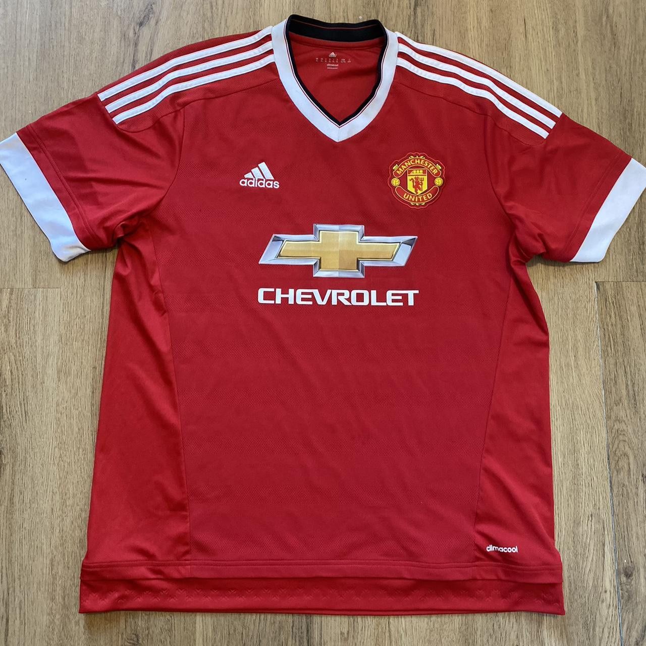 Adidas 2015-16 Manchester United Adidas Chevrolet Football Shirt Size US XL / EU 56 / 4 - 1 Thumbnail