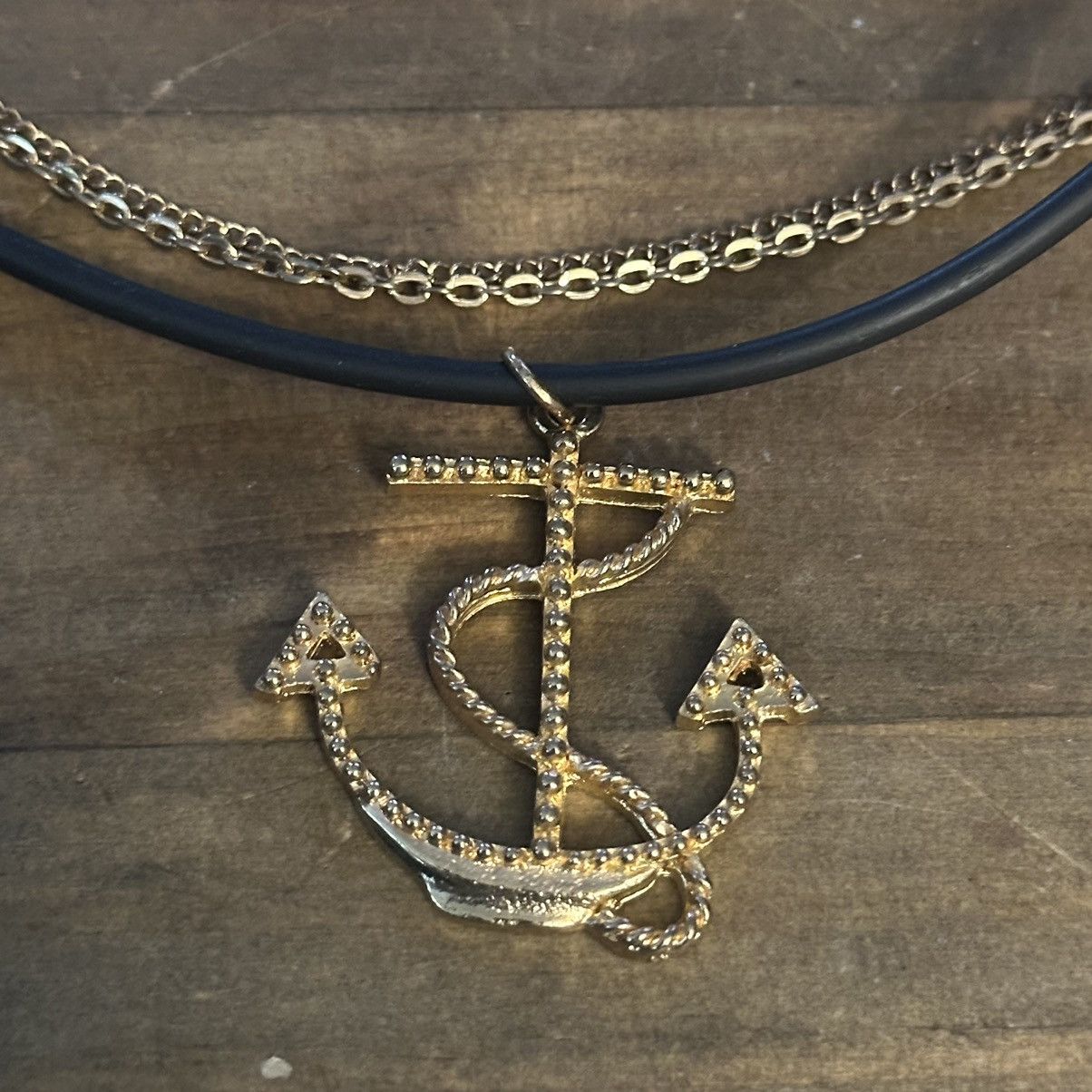 Other Multi strand layered anchor pendant necklace Size ONE SIZE - 3 Thumbnail