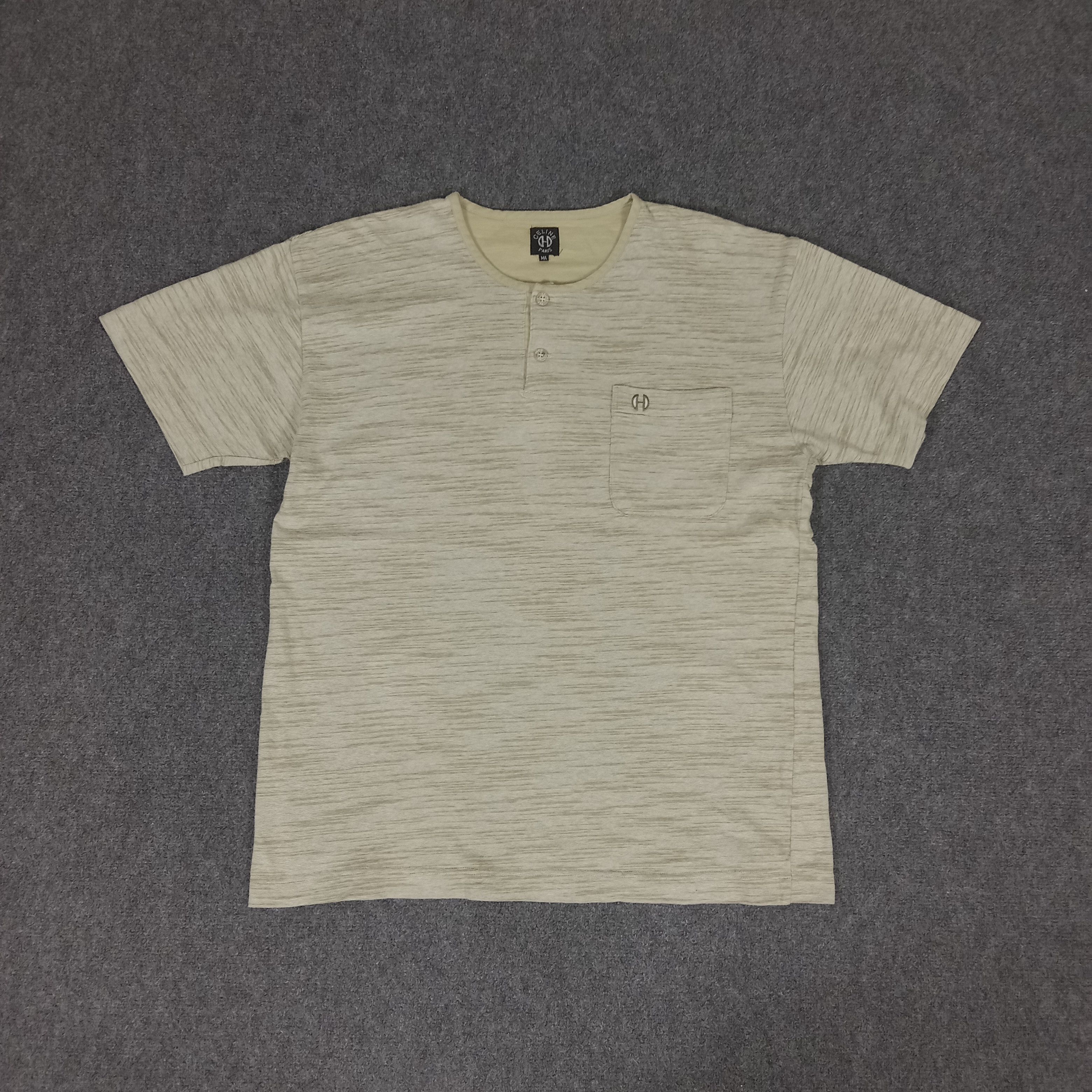 Celine × Vintage Celine Paris Luxury Brand Pocket Tshirt Size US L / EU 52-54 / 3 - 1 Thumbnail