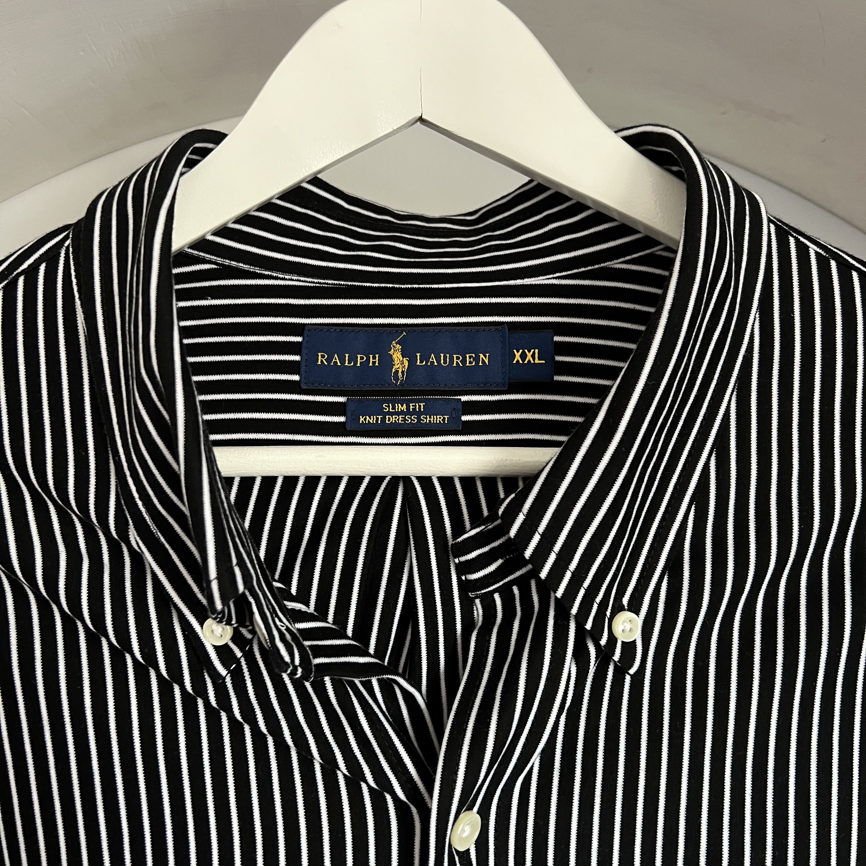 Polo Ralph Lauren Men's POLO RALPH LAUREN Knit Dress Shirt Slim Fit Stripped Size US XXL / EU 58 / 5 - 2 Thumbnail