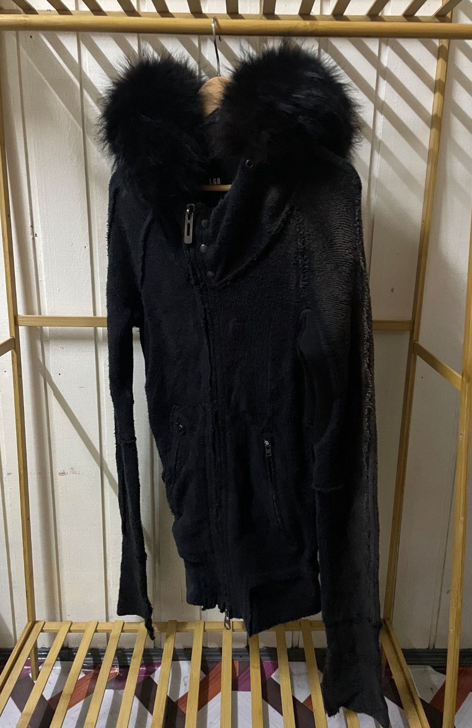 Le Grande Bleu (L.G.B.) L.G.B Black Reversible Fur Parka (size 1!!!) Size US M / EU 48-50 / 2 - 2 Thumbnail