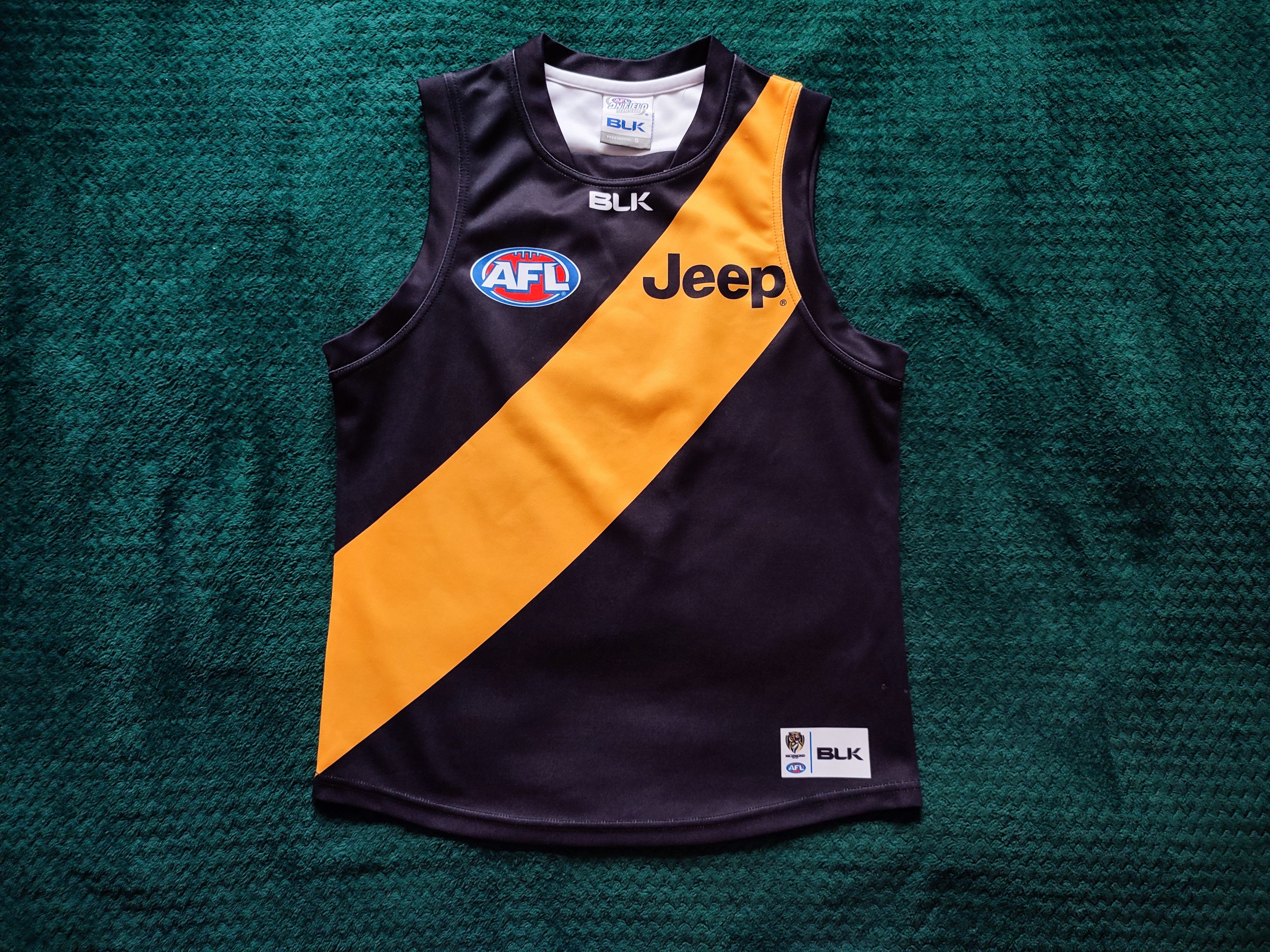 Blk Dnm Richmond Tigers AFL Australian Football BLK Jersey Vest Size US S / EU 44-46 / 1 - 3 Thumbnail
