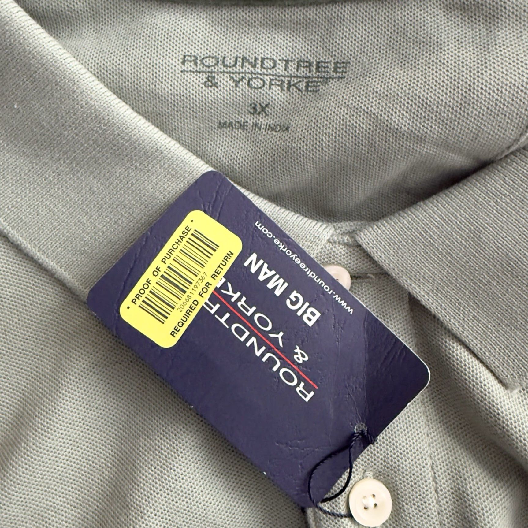 Roundtree & Yorke NWT Roundtree & Yorke Polo Shirt Blue 3XL Mens Casual Shirt Regular Fit Size US XXL / EU 58 / 5 - 4 Thumbnail