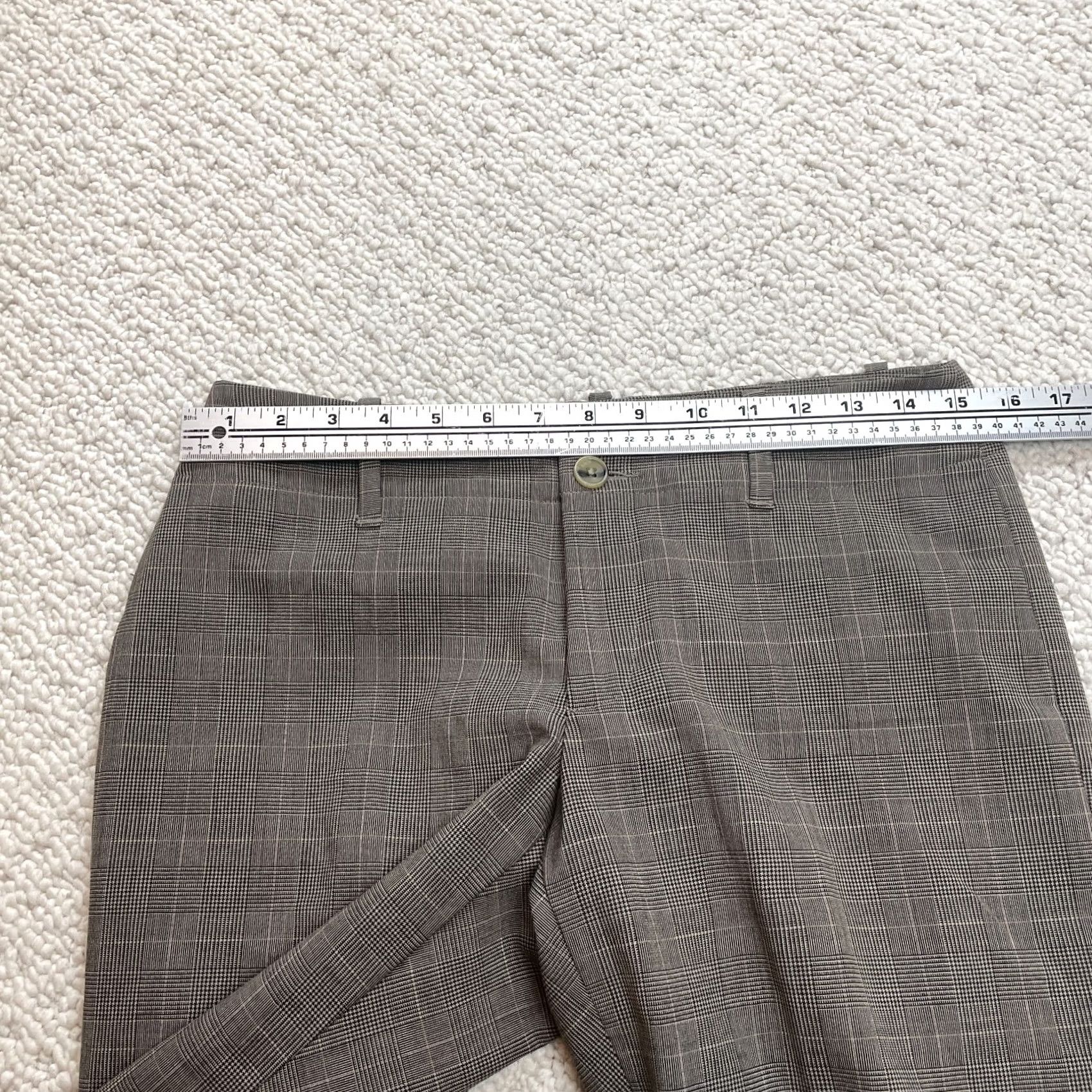 Banana Republic VINTAGE: No Banana Republic Capri Pants Womens 4 Brown Check Wool Dress Crop Slacks 31x16 Size 27" / US 4 / IT 40 - 5 Thumbnail