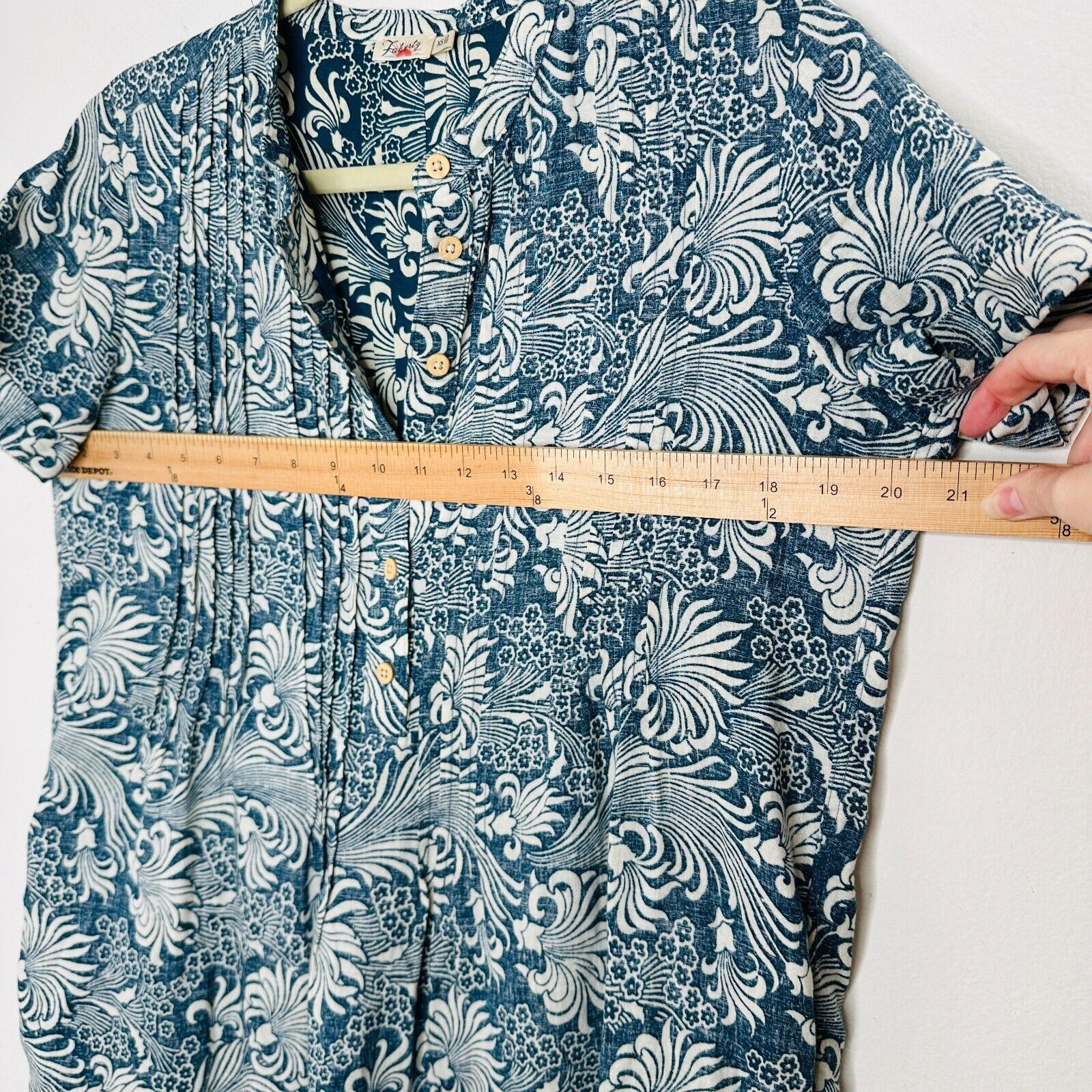 Faherty Faherty Hawaiian Print Gemina Tunic Dress VNeck Short Sleeve Size XS / US 0-2 / IT 36-38 - 13 Thumbnail