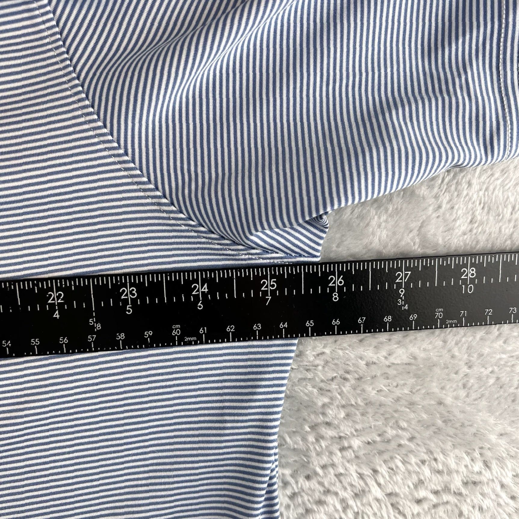 Vintage Holderness Bourne Shirt Mens XL Blue Striped Polo Golf Breathable Stretch Short Sleeve Button Collar Spread Casual Activewear Sports Classic Preppy Size US XL / EU 56 / 4 - 7 Thumbnail