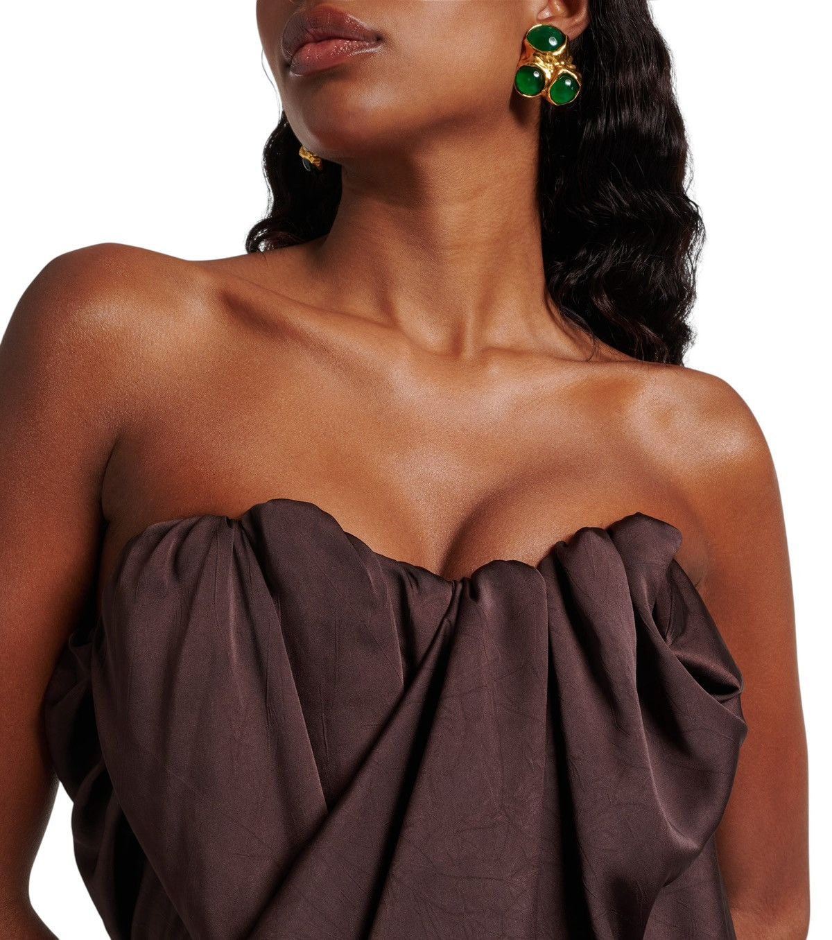 Vivienne Westwood $2,600 Corset Bustier Susana Dress Brown Satin Size S / US 4 / IT 40 - 5 Thumbnail