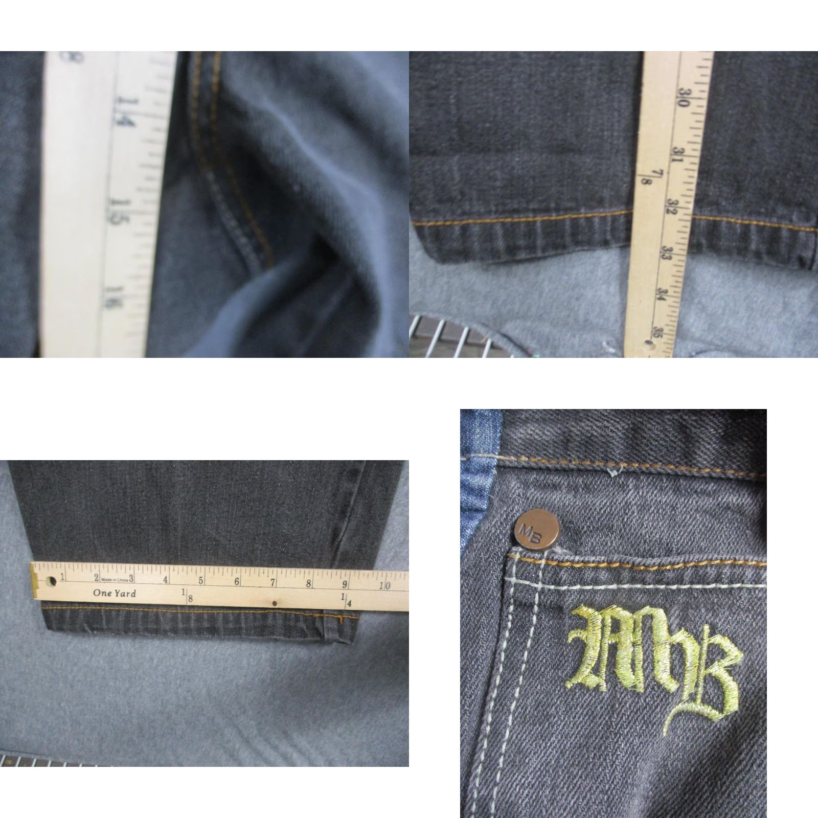 Vintage Makaveli Branded Jeans Mens 40 Gray Embroidered Pockets Hip Hop Y2K Streetwear Jeans Mens 40 Gray Embroidered Pockets Hip Hop Streetwear Size US 40 / EU 56 - 8 Thumbnail
