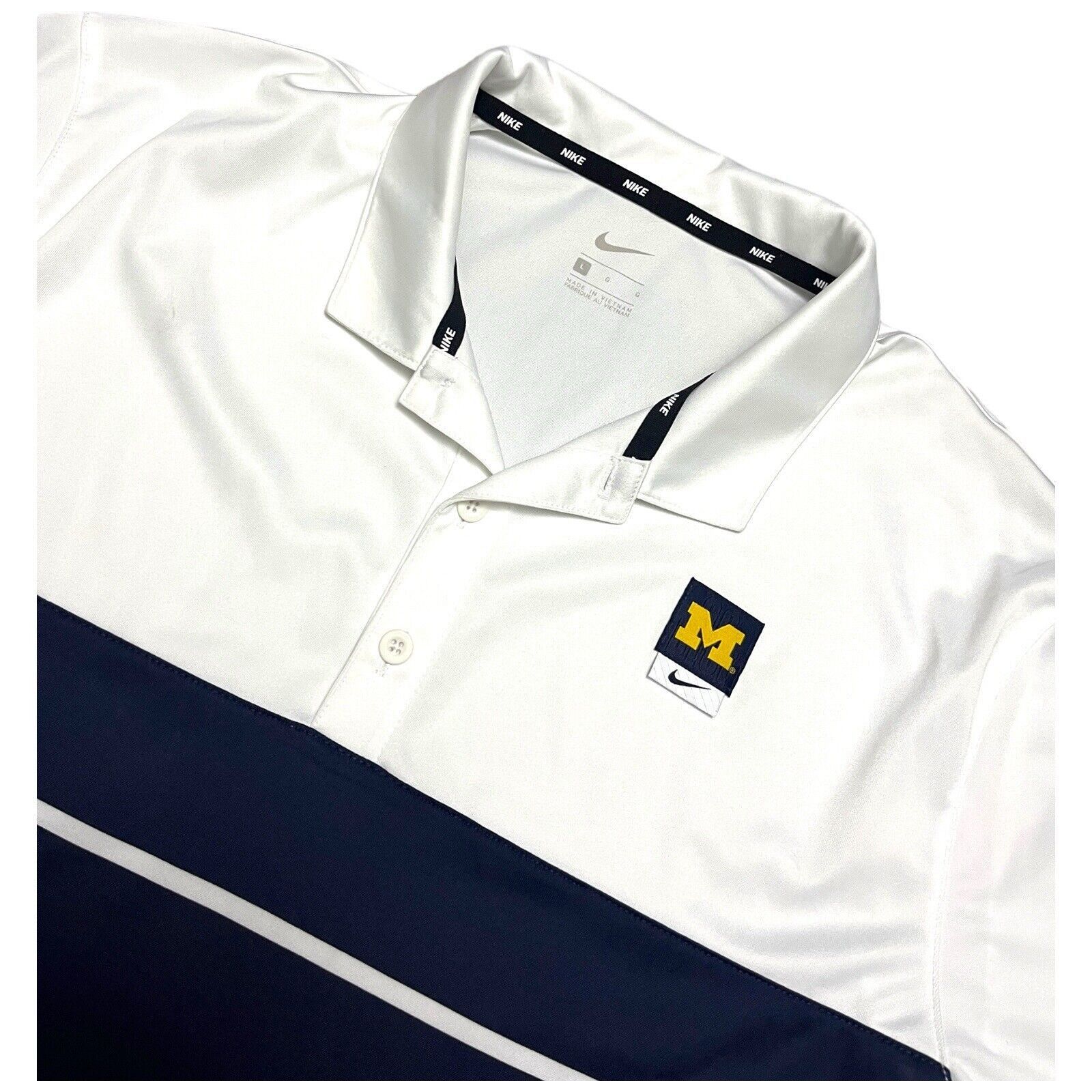 NCAA × Nike Nike MICHIGAN University NCAA College Light Golf Polo Shirt Size US L / EU 52-54 / 3 - 2 Thumbnail