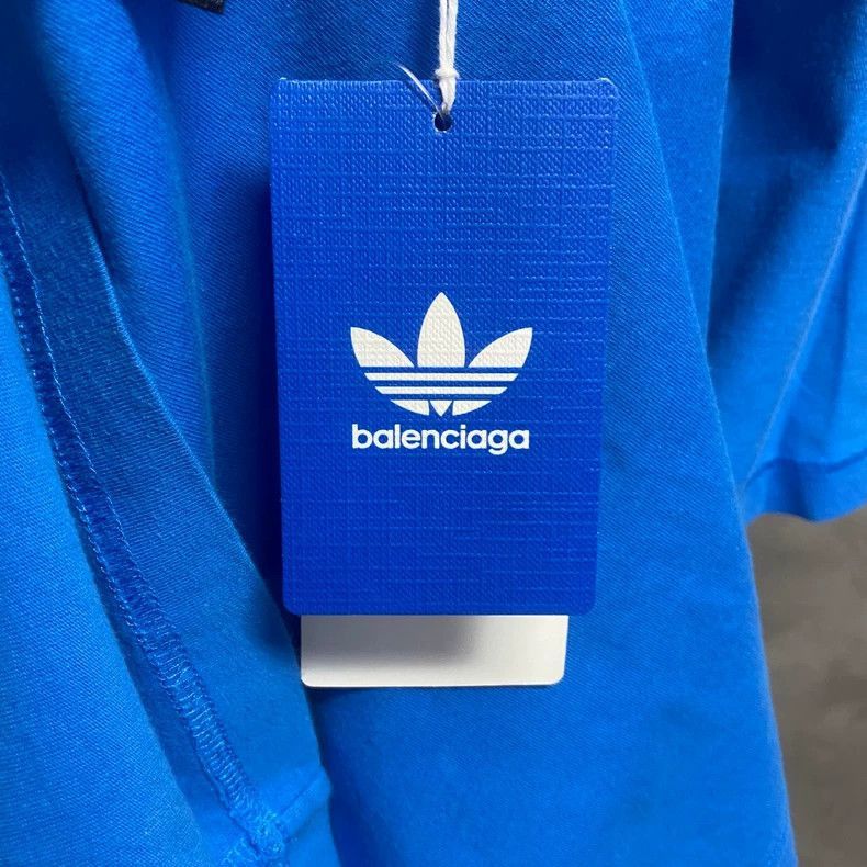 Balenciaga Balenciaga Adidas Blue Logo Short Sleeve Shirt-2505 Size US M / EU 48-50 / 2 - 4 Thumbnail