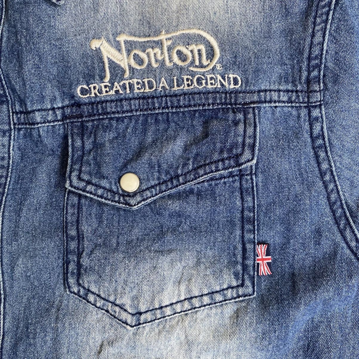 Norton Norton Bikers Denim Shirt Size US XL / EU 56 / 4 - 5 Thumbnail