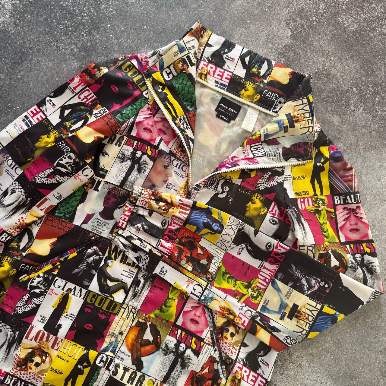 Miss Sixty Miss Sixty Y2K Retro Magazine Printed Light Jacket Size S / US 4 / IT 40 - 2 Thumbnail